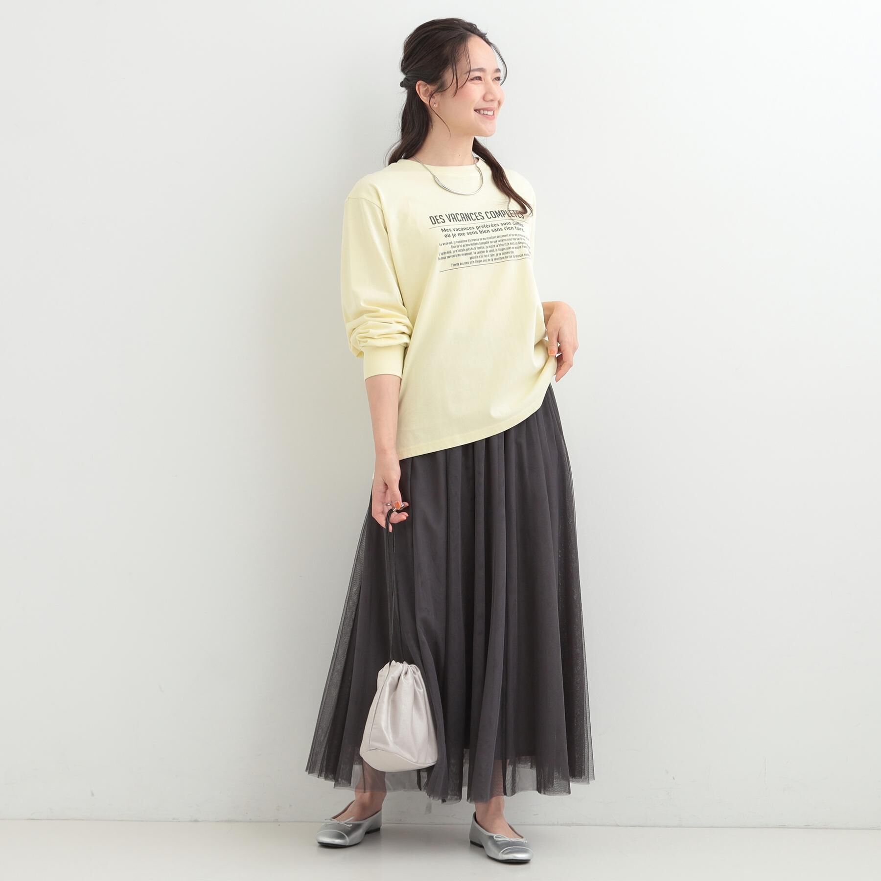 SHOO･LA･RUE「【洗濯機可】セレモニーからデイリーまで ふんわり軽やか チュールギャザースカート」|スカート|