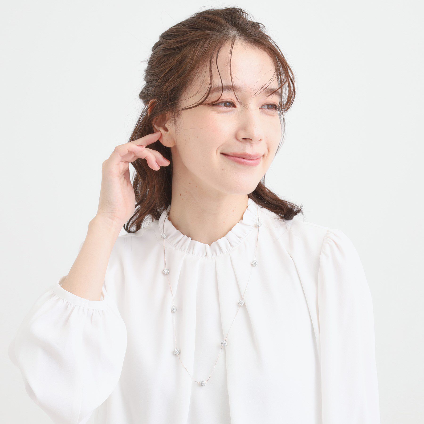 SHOO･LA･RUE「【セレモニー】とばしパヴェネックレス」|ネックレス|