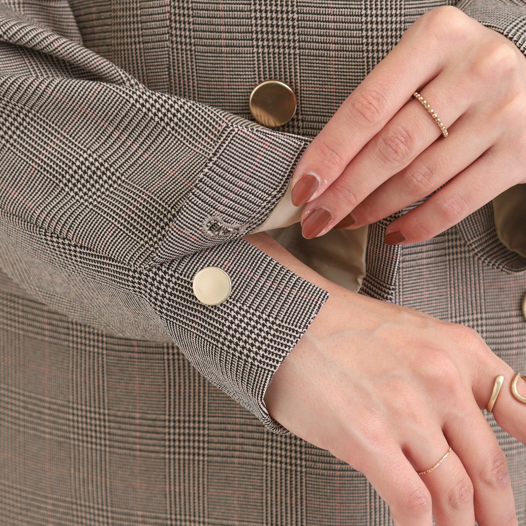 SHOO･LA･RUE「【洗える/S-LL/セットアップ可】カジュアルからきれいめまで ダブルジャケット」|テーラードジャケット|