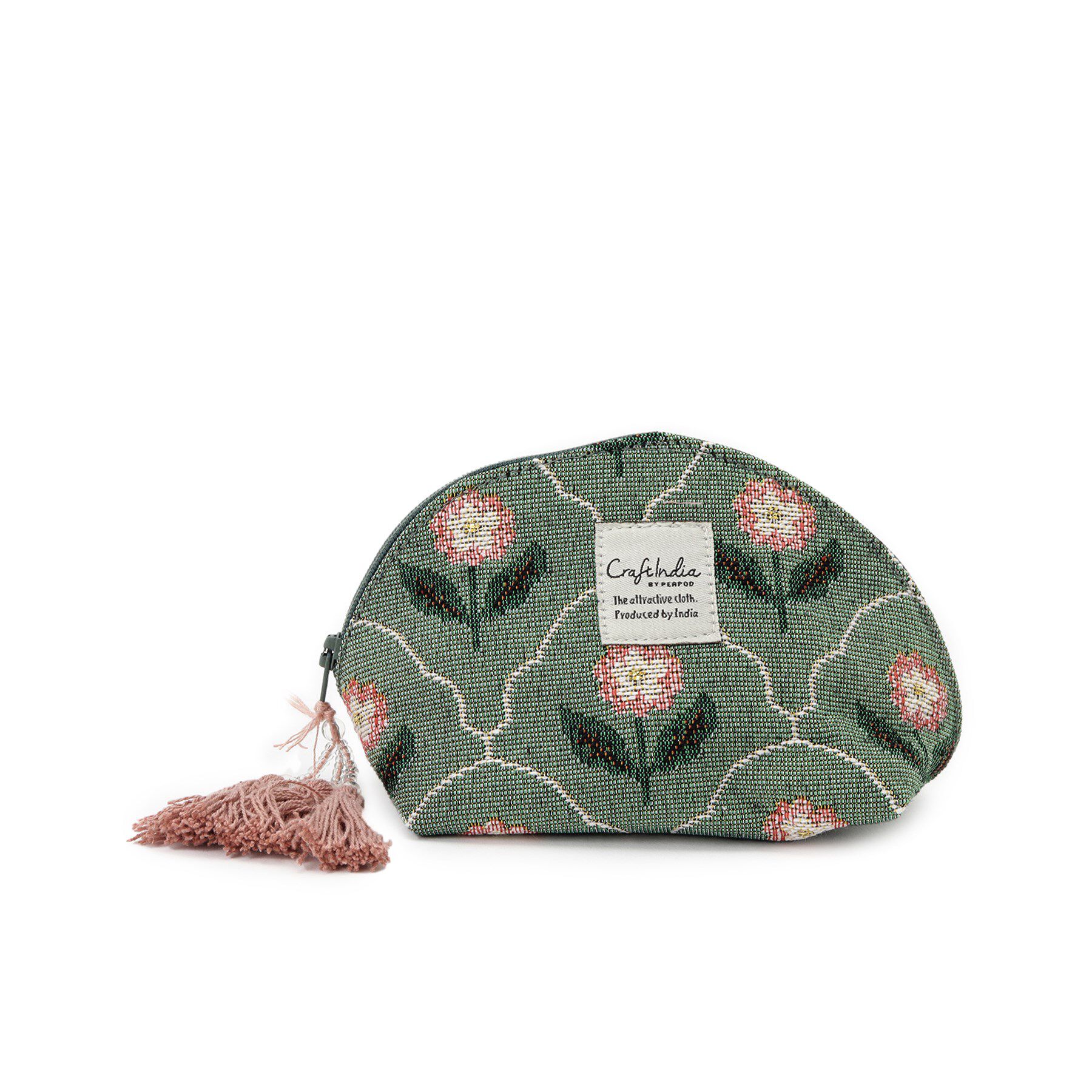 SHOO･LA･RUE「インド製ジャカードミニポーチ」|ポーチ|グリーン(422)