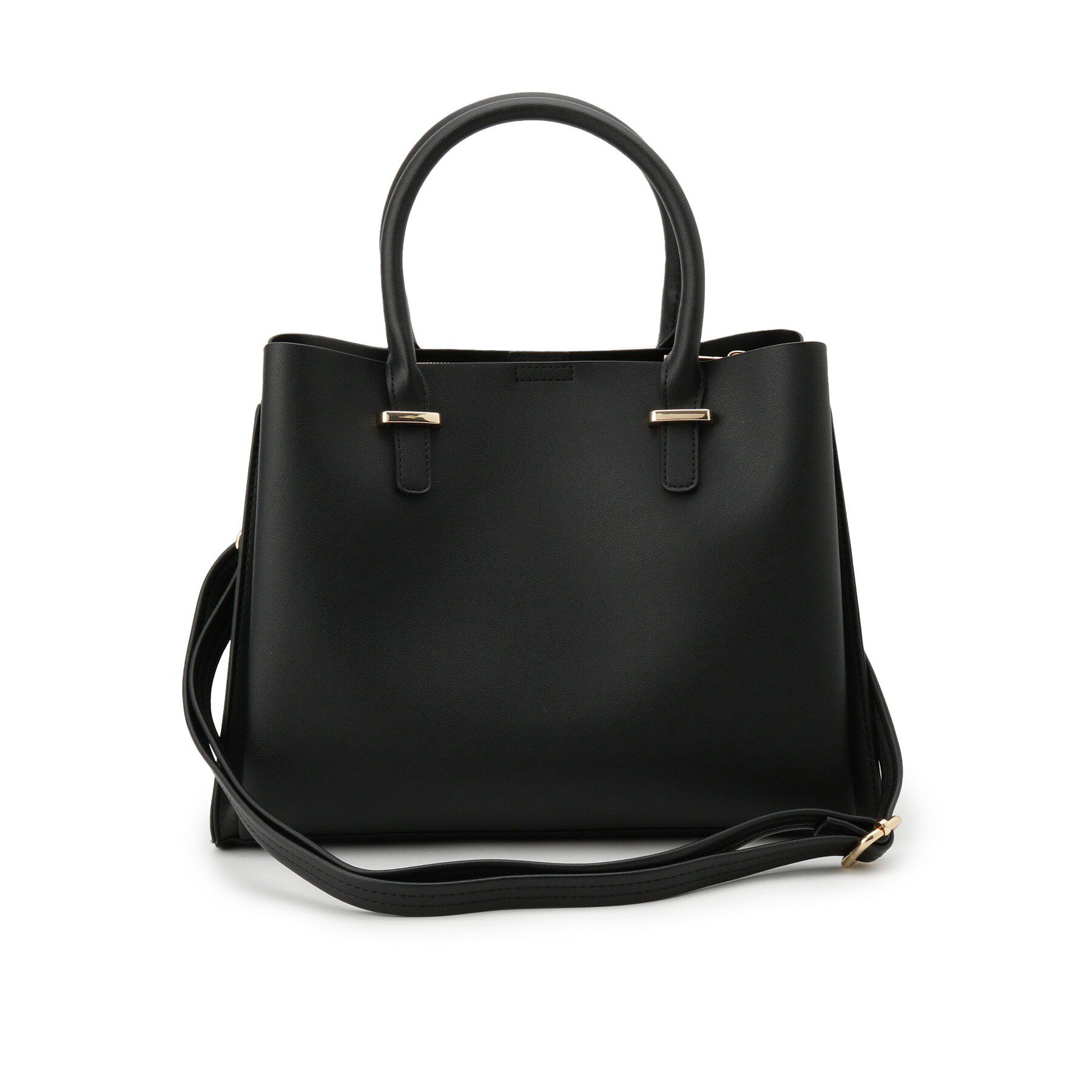 SHOO･LA･RUE「【2WAY】きれいめスタイルにマッチする 一枚革風 三層トートバッグ」|トートバッグ|