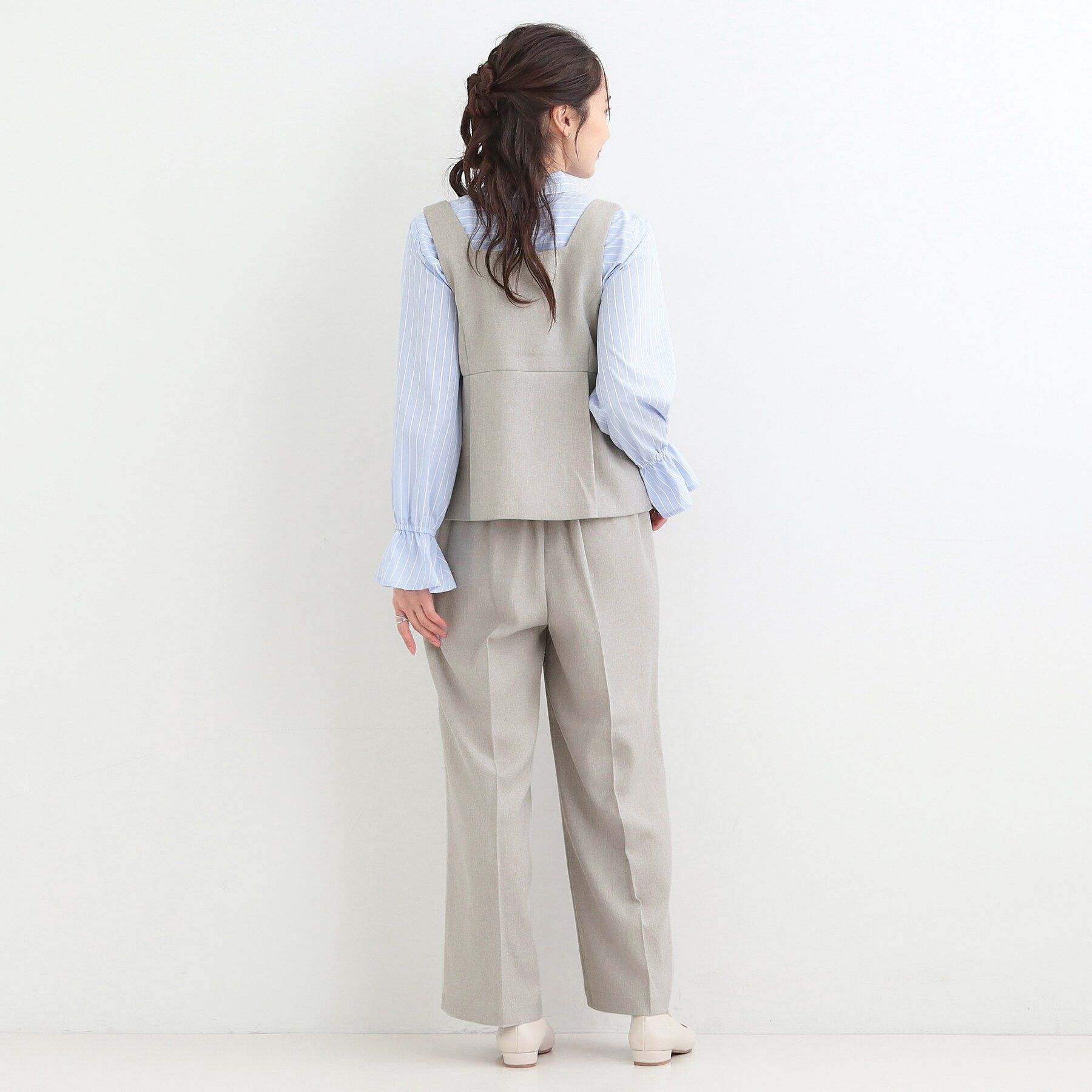 SHOO･LA･RUE「【2点セット/S-LL】着回し力も抜群 着るだけで決まる大人上品セットアップ」|スーツ|