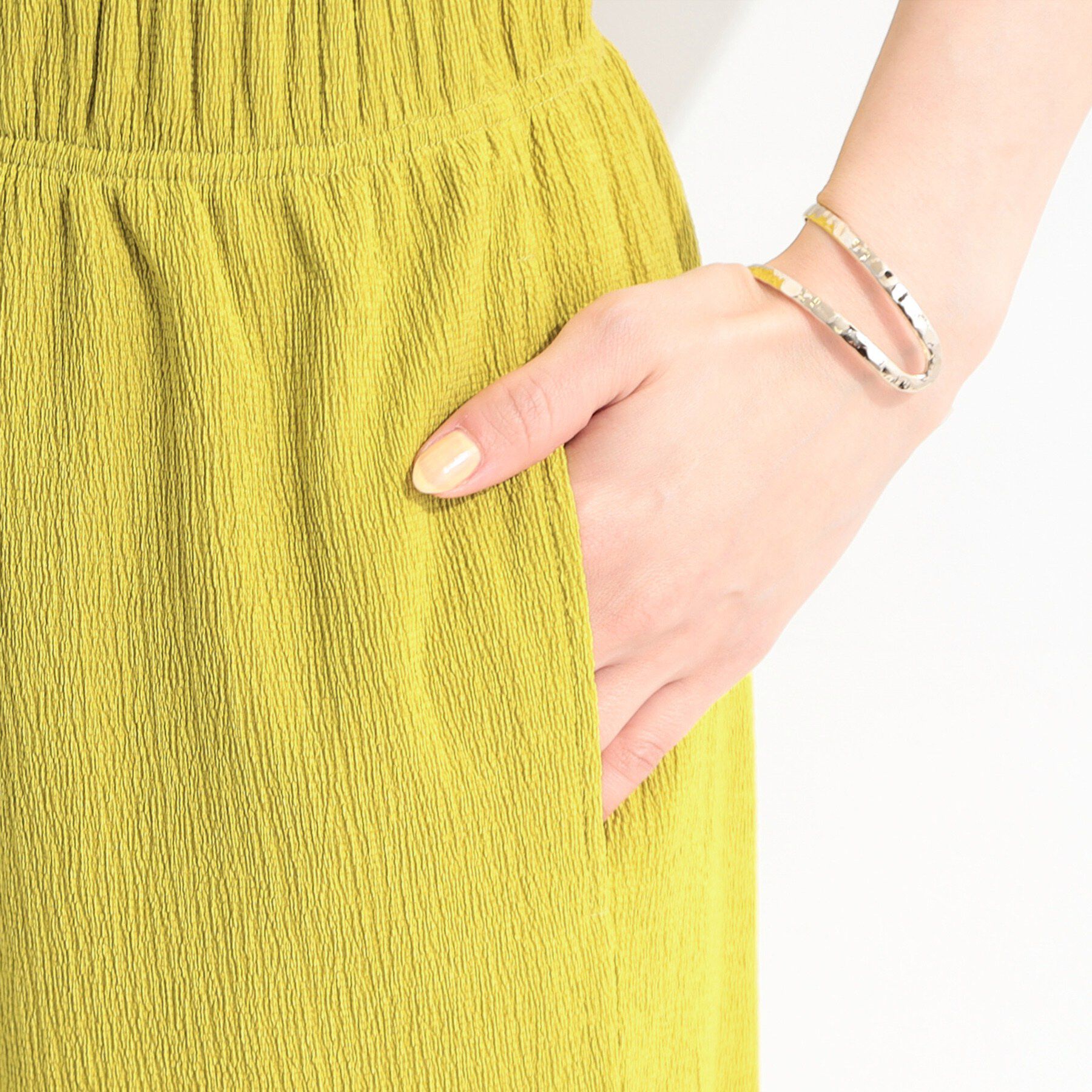 SHOO･LA･RUE「【洗濯機可/S-LL】すっきり見え さらさら 楊柳イージーワイドパンツ」|その他|