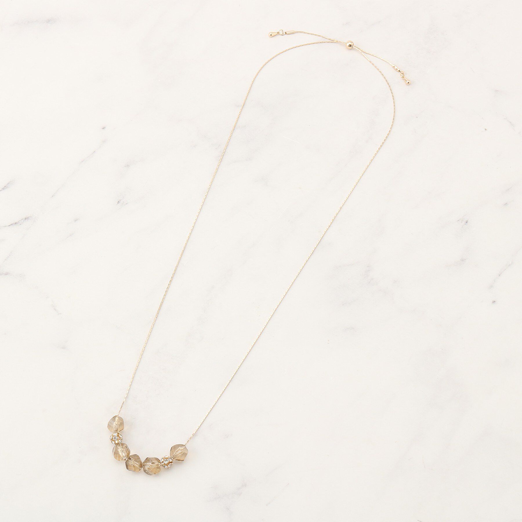 SHOO･LA･RUE「クリアパーツスライダーネックレス」|ネックレス|