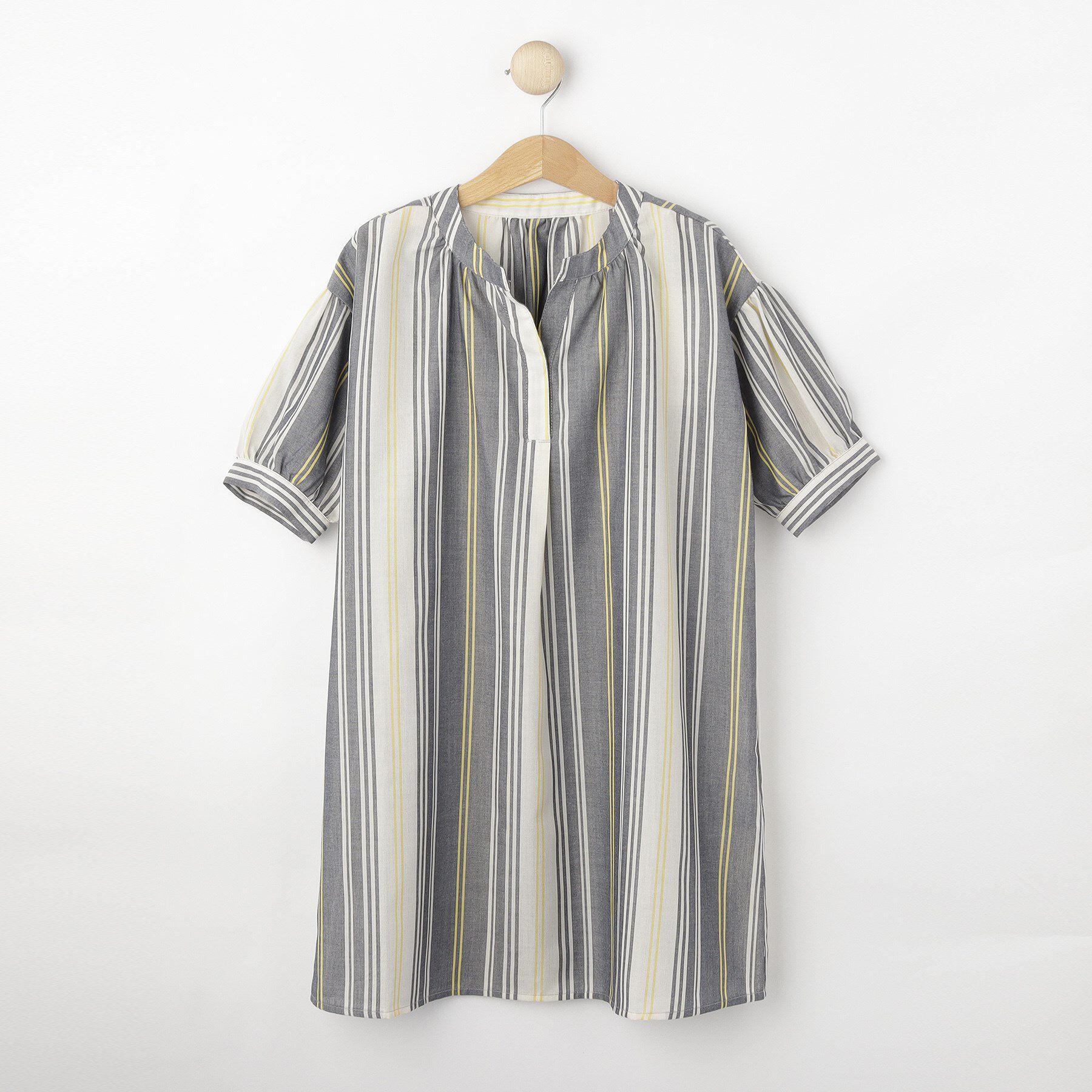 Dessin「【リンクコーデ】ガーゼチェックワンピース」|ワンピース|チャコールグレー(3