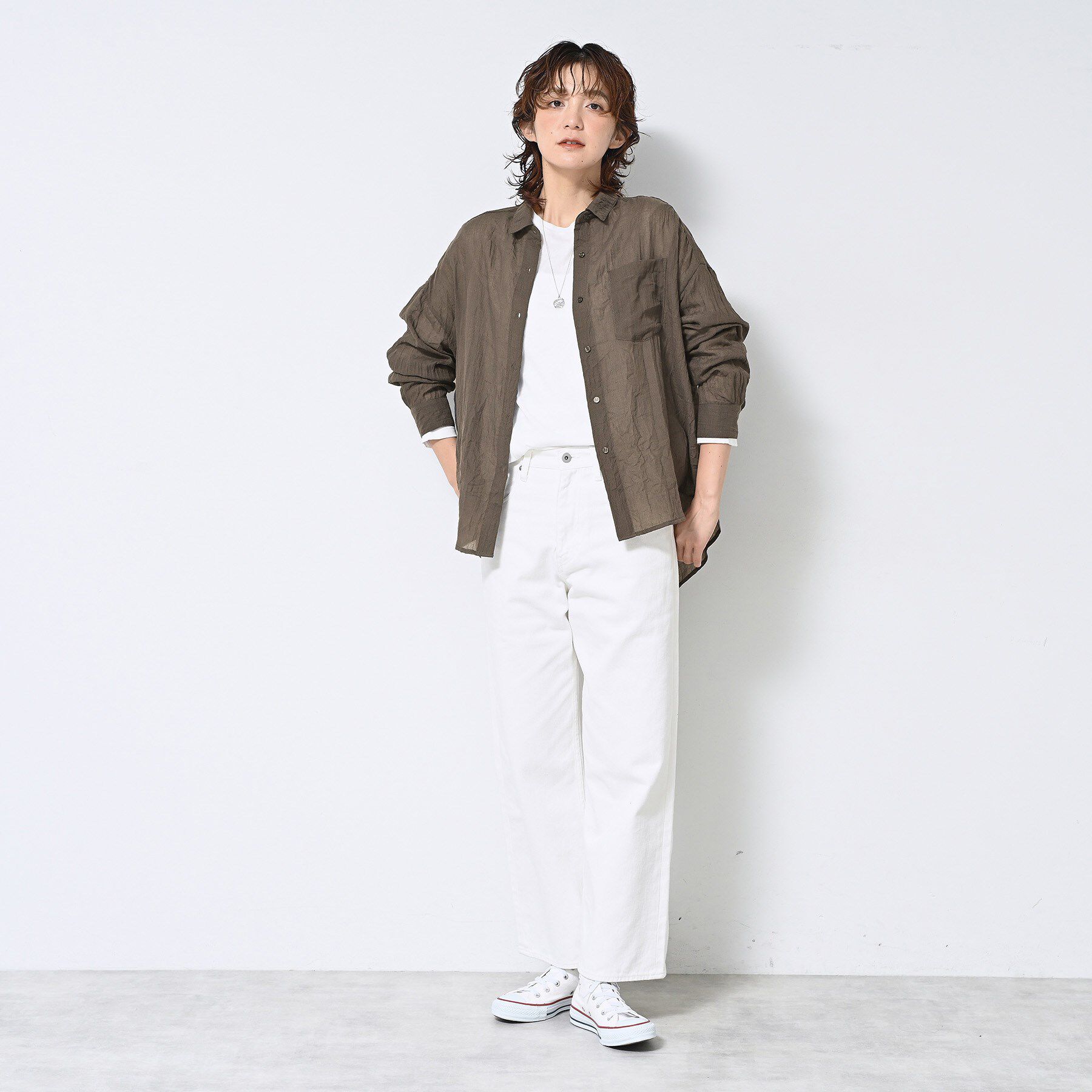 Dessin「【洗える】シアーシャンブレーシャツ」|シャツ・ブラウス|