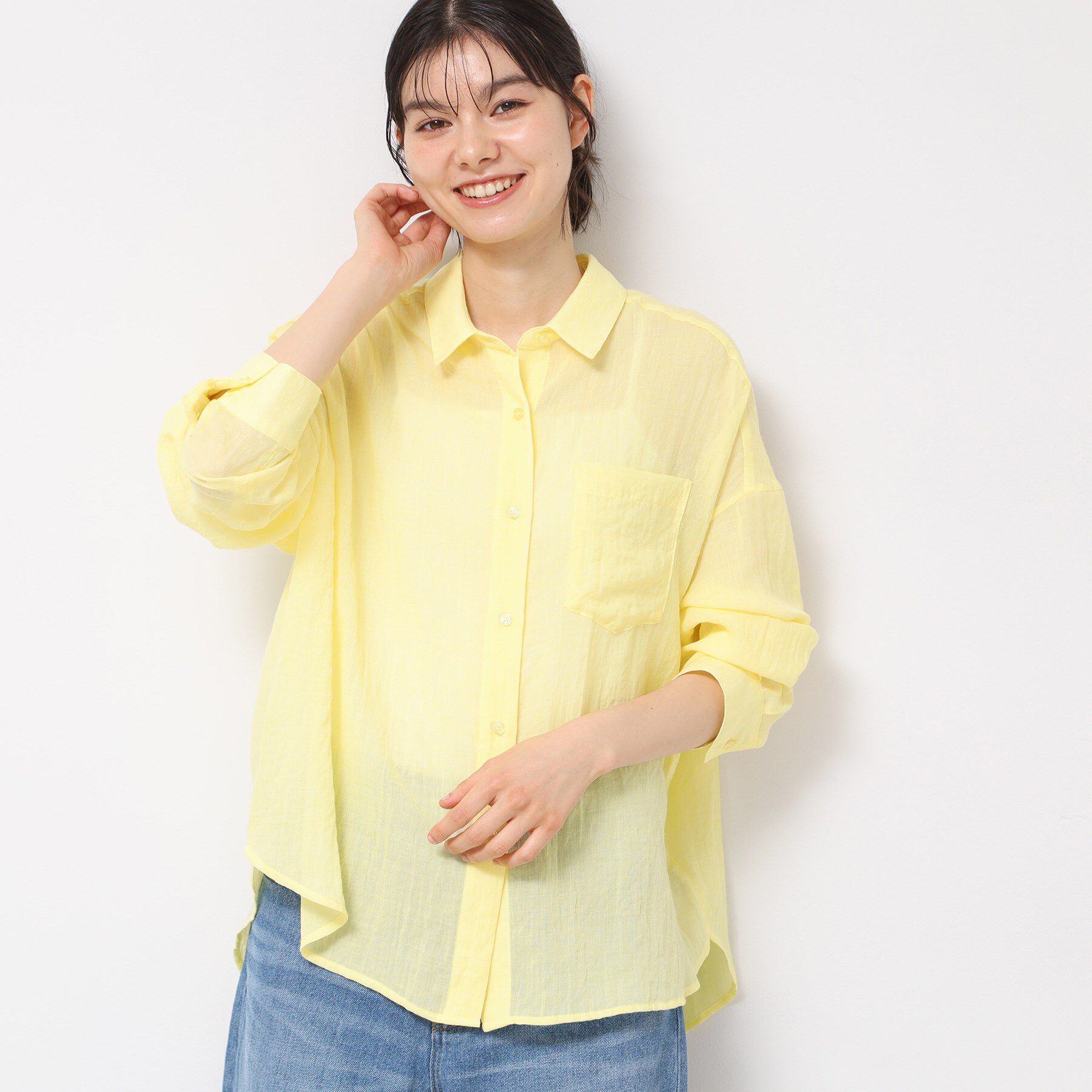 Dessin「【洗える】シアーシャンブレーシャツ」|シャツ・ブラウス|