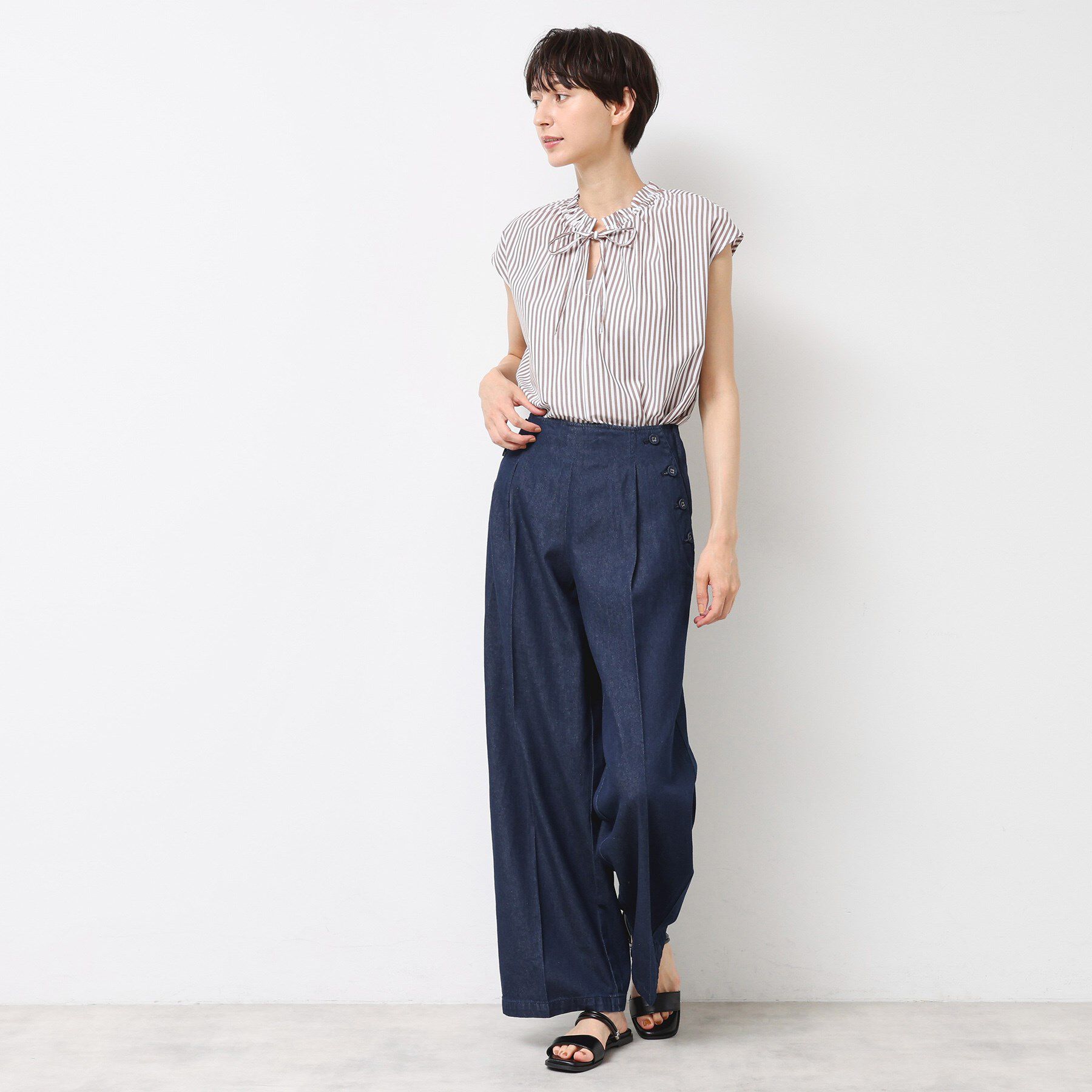 Dessin「【洗える】デニムワイドマリンパンツ」|その他|