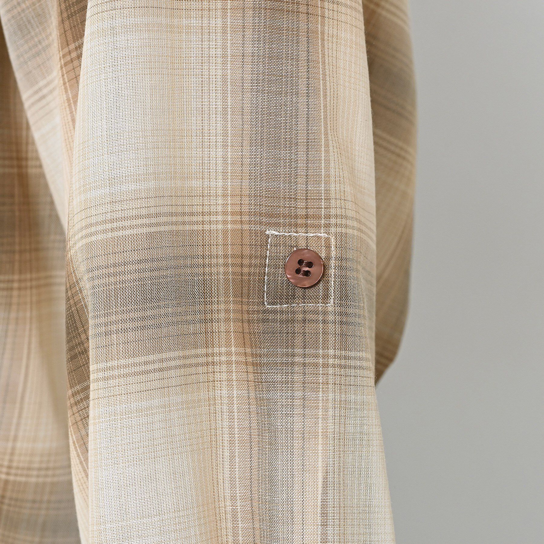 Dessin「【洗える】シアーオンブレーチェックシャツ」|シャツ・ブラウス|