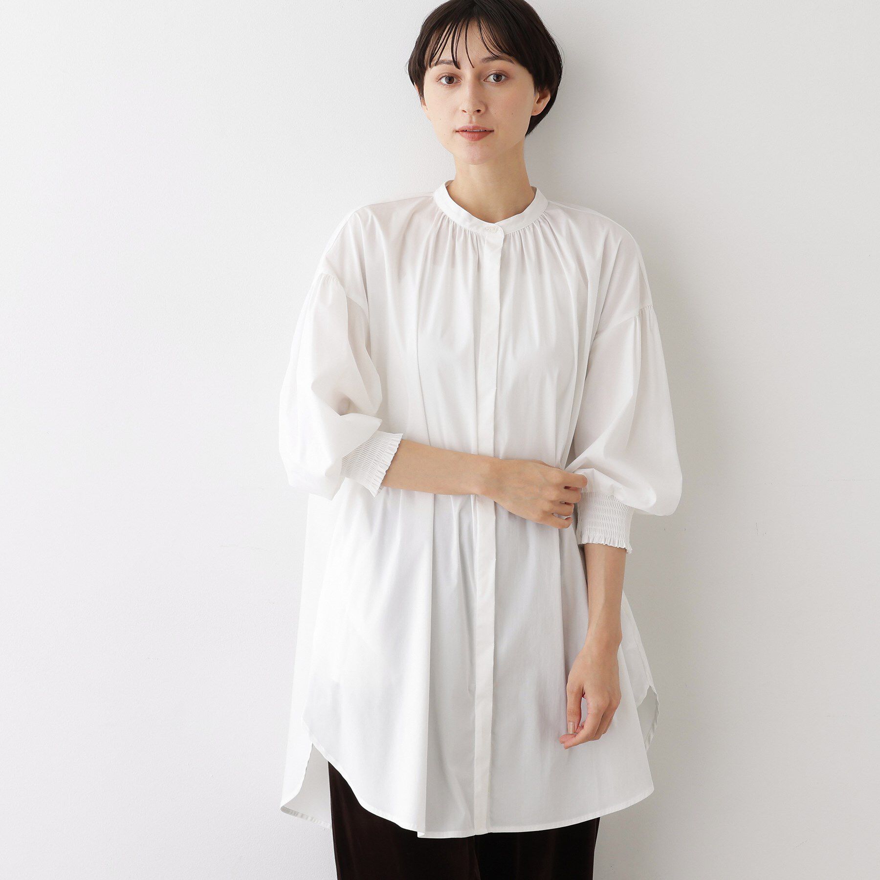 Dessin「【洗える】ラグランスリーブチュニックシャツ」|チュニック|