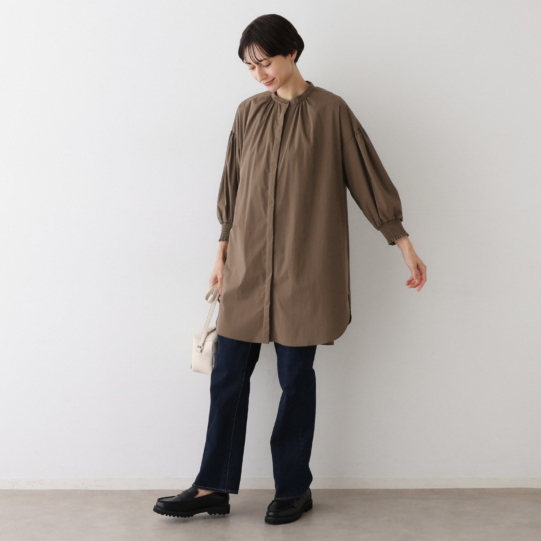 Dessin「【洗える】ラグランスリーブチュニックシャツ」|チュニック|