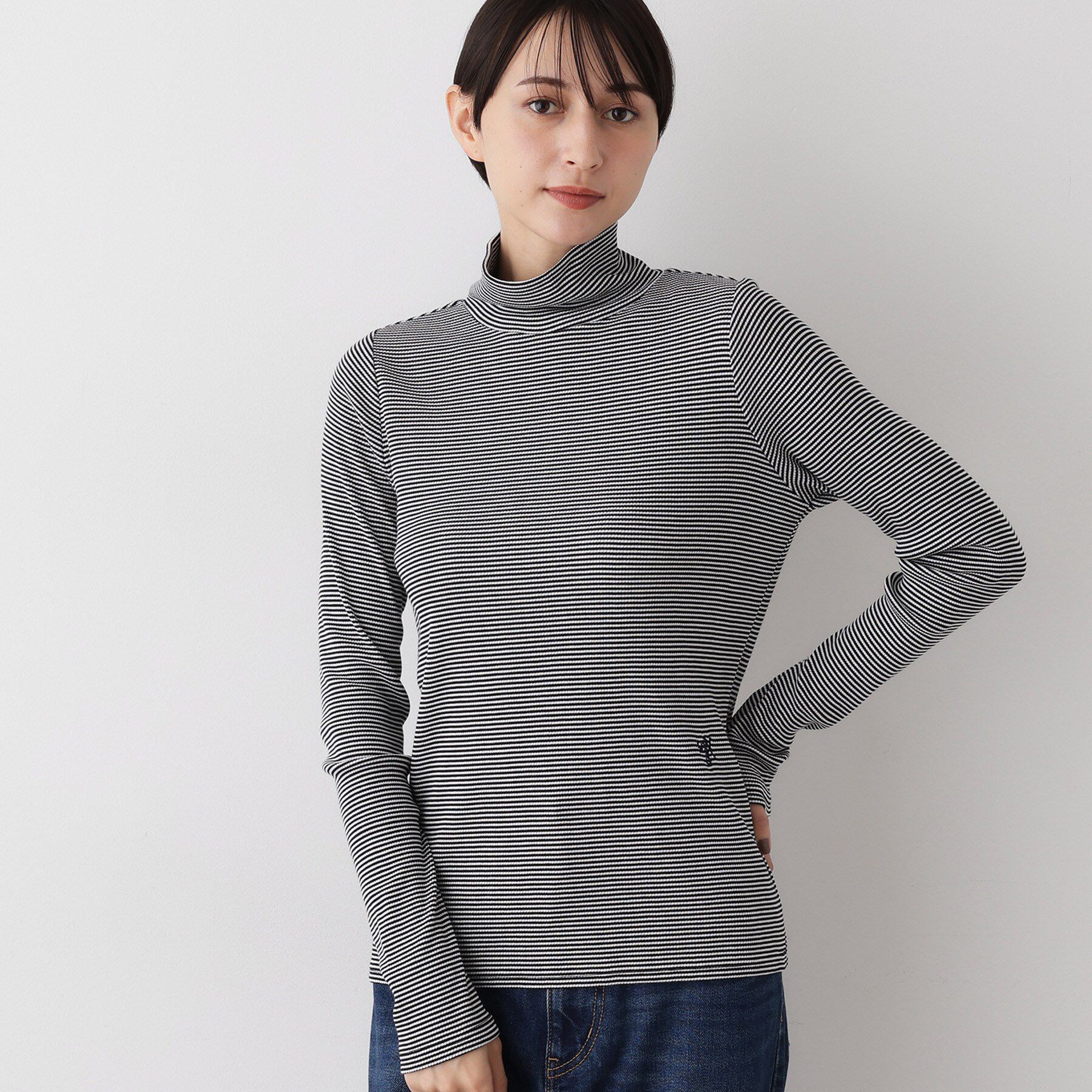 Dessin「【吸湿発熱/抗菌防臭】ジンジャー混タートルネックプルオ－バー」|Tシャツ・カットソー|