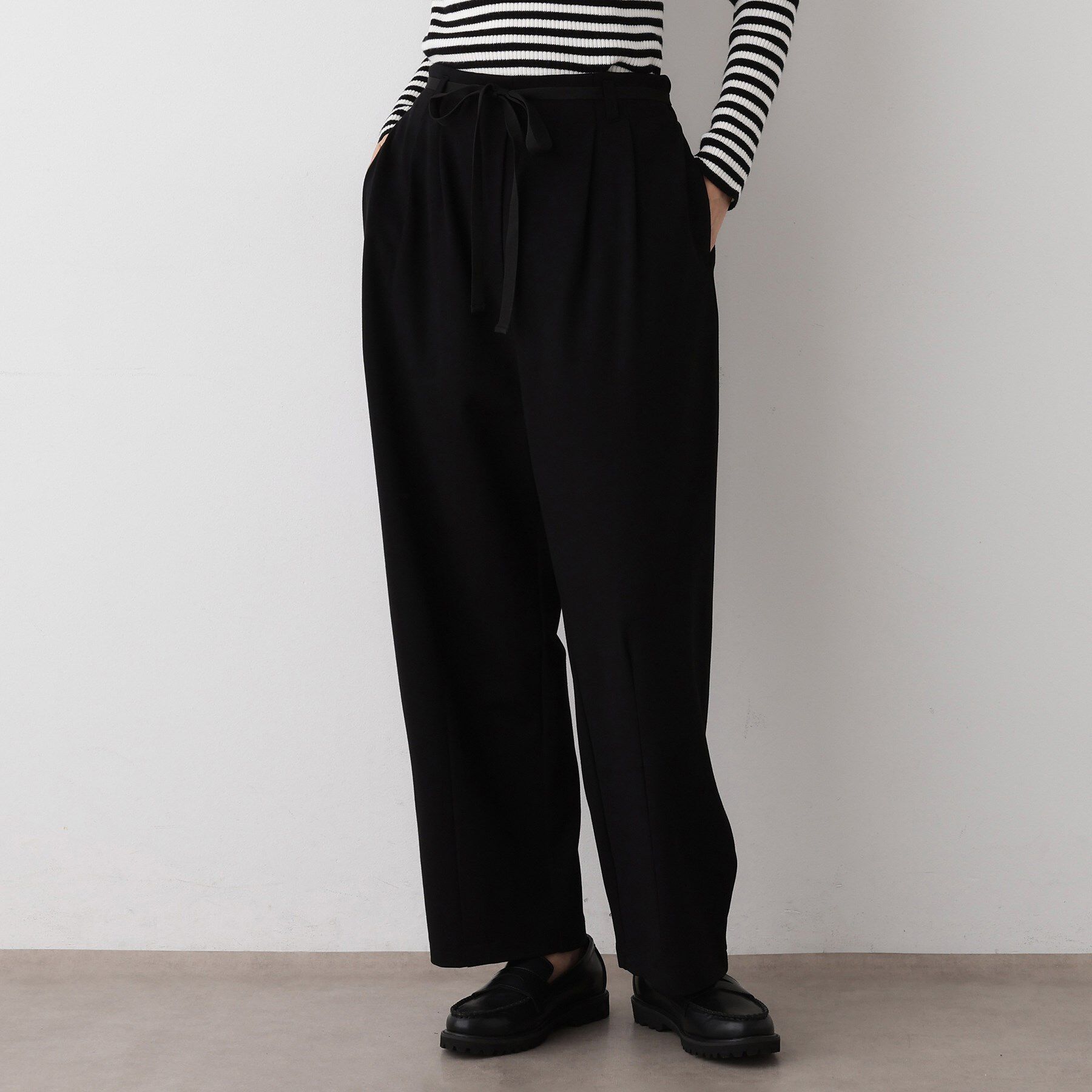 Dessin「【洗える】カーヴィパンツ」|その他|ブラック(019)