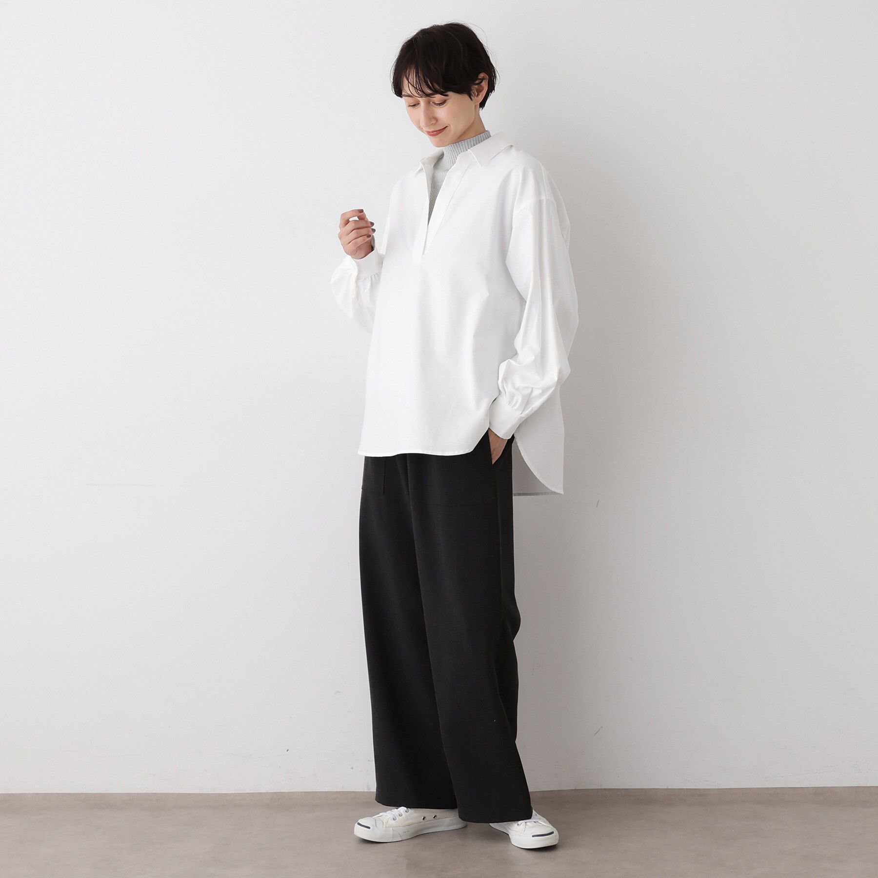 Dessin「【洗える】オックススキッパーシャツ」|シャツ・ブラウス|