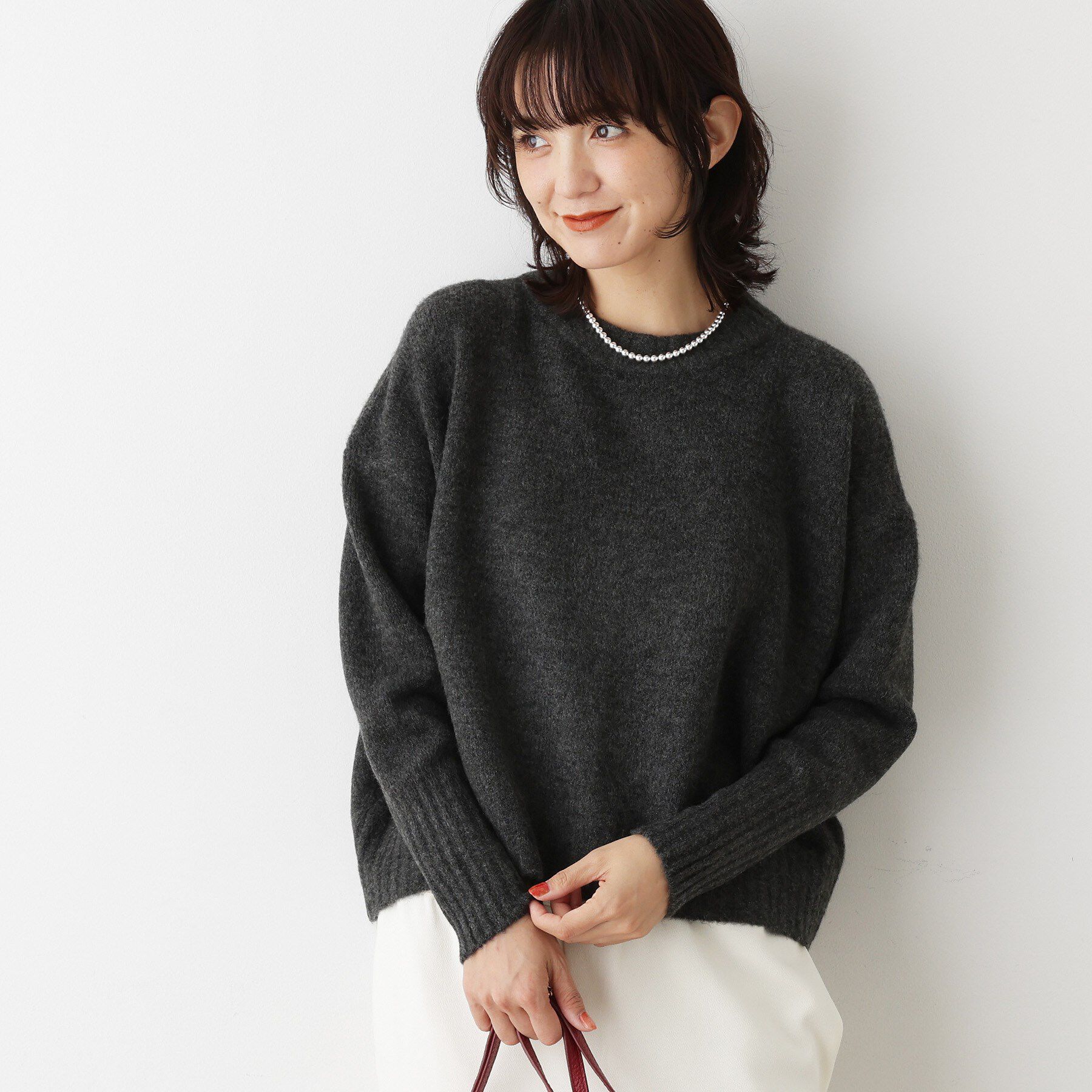 Dessin「【洗える】クルーネックワイドニット」|ニット・セーター|