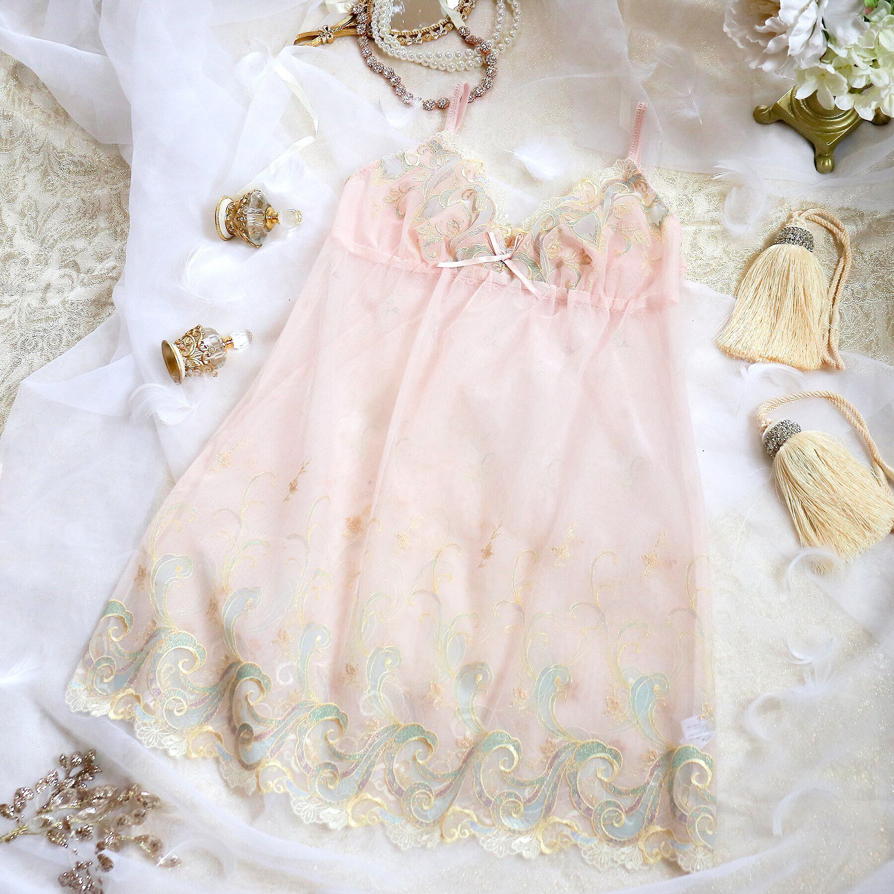 Risa Magli「シトリン スリップ」|キャミソール|ピンク(071)