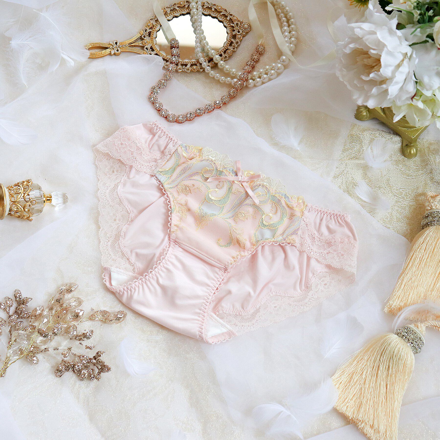 Risa Magli「シトリン サニタリーショーツ」|インナー|ピンク(071)