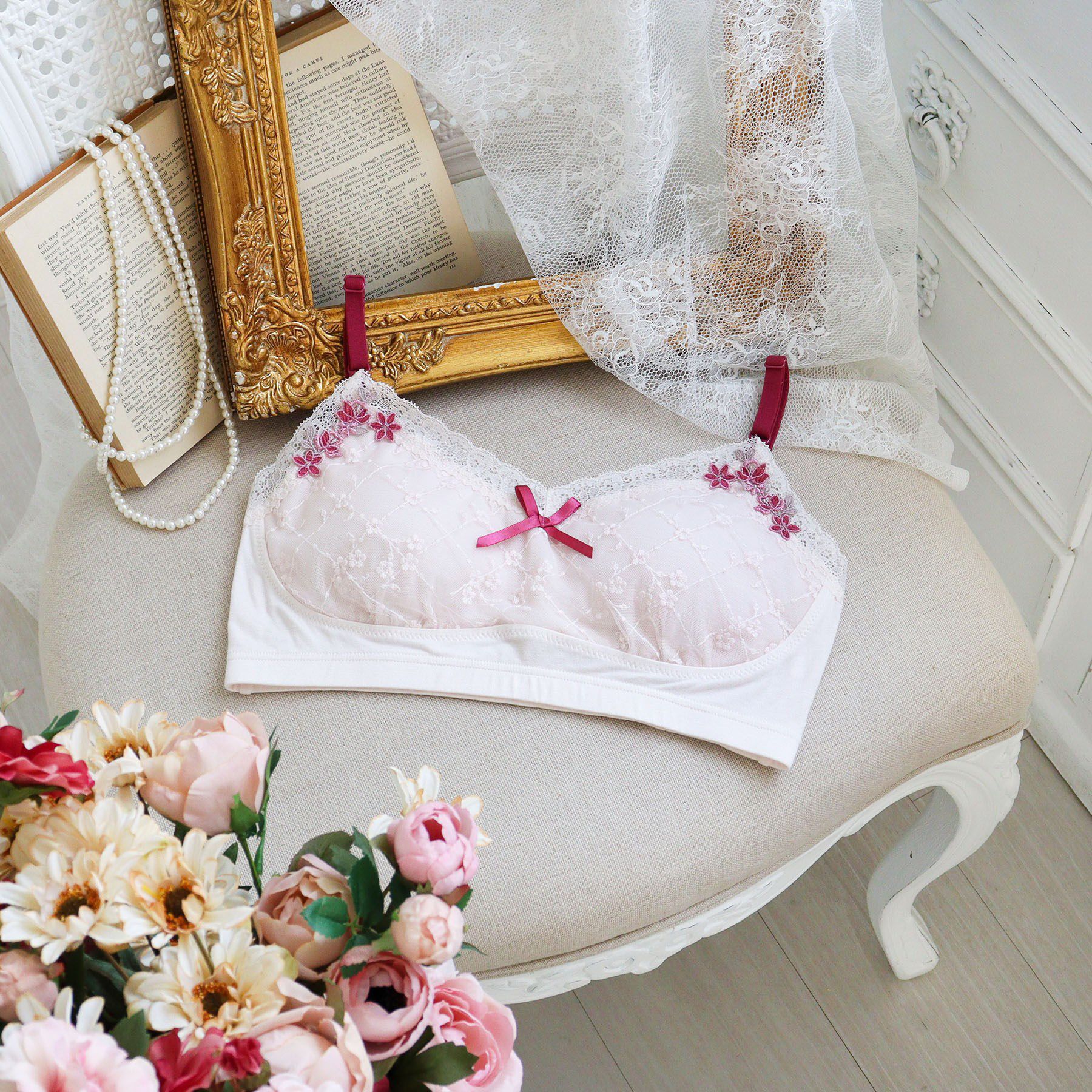 Risa Magli「ジニー おやすみブラ」|インナー|ローズ(062)