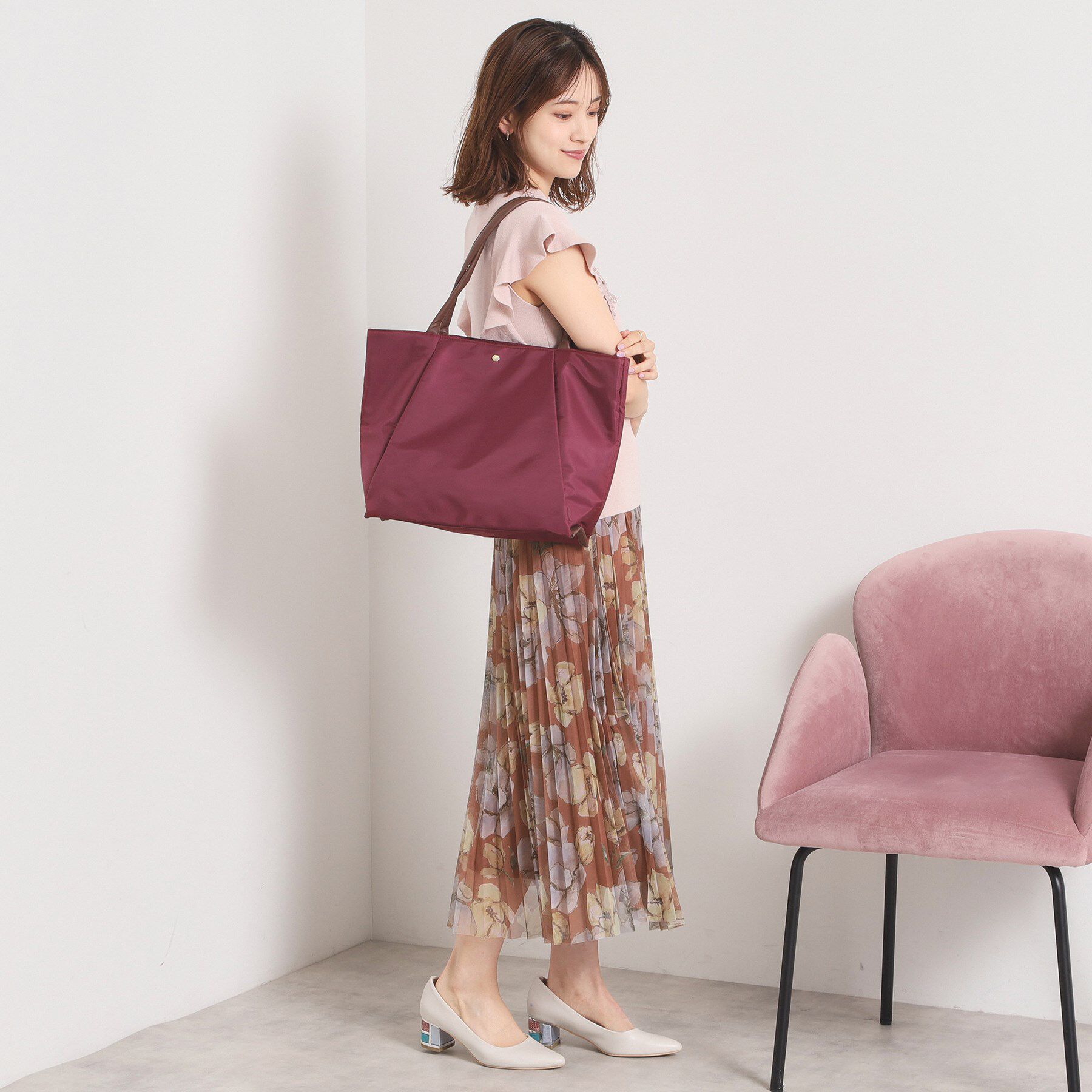 ITS&rsquo;DEMO「【12ポケット／PC対応】合皮コンビA4トート」|トートバッグ|