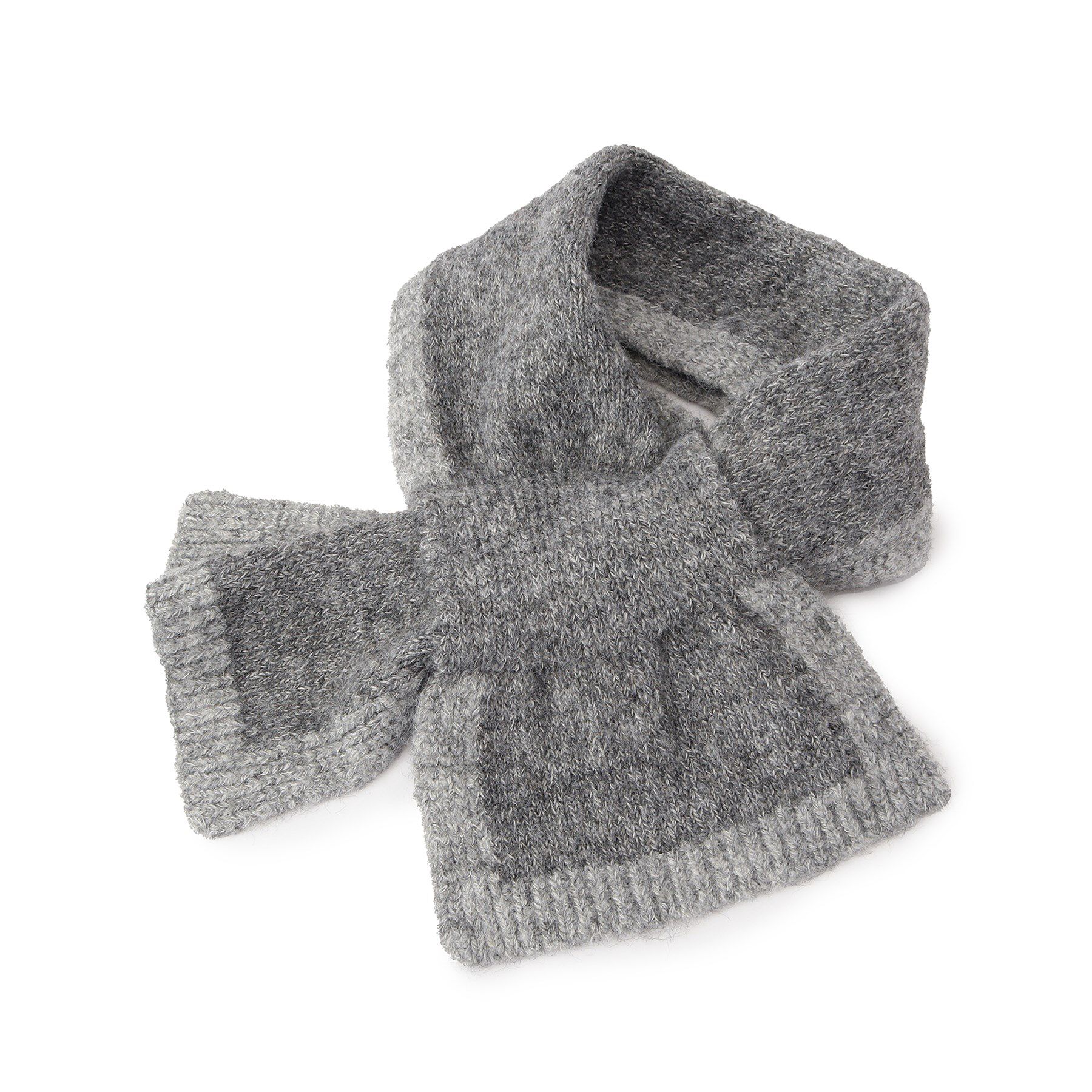 ITS&rsquo;DEMO「【手洗い可】吸湿発熱ニットティペット」|ストール|チャコールグレー(0