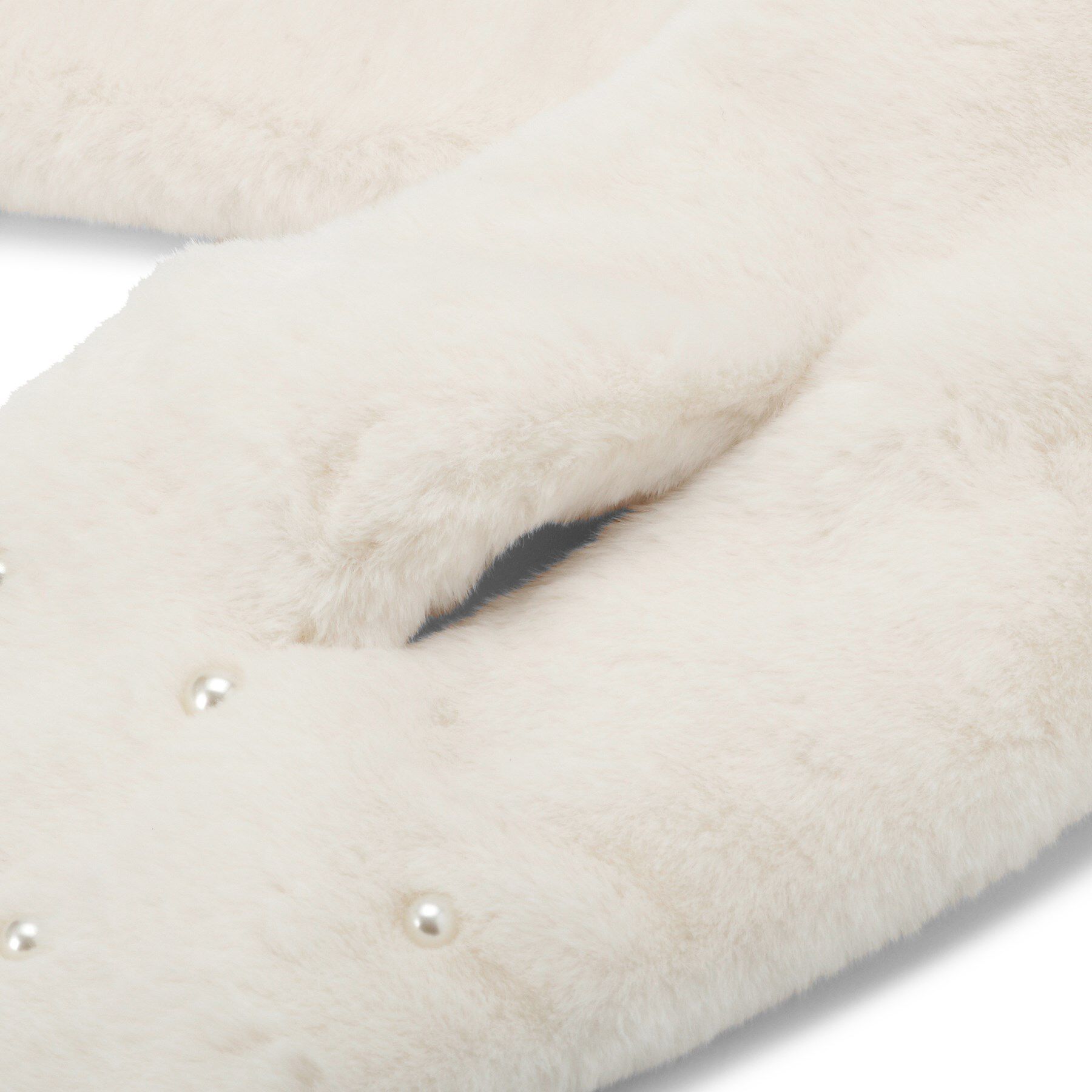 ITS&rsquo;DEMO「ランダムパール調フェイクファーマフラー」|ストール|