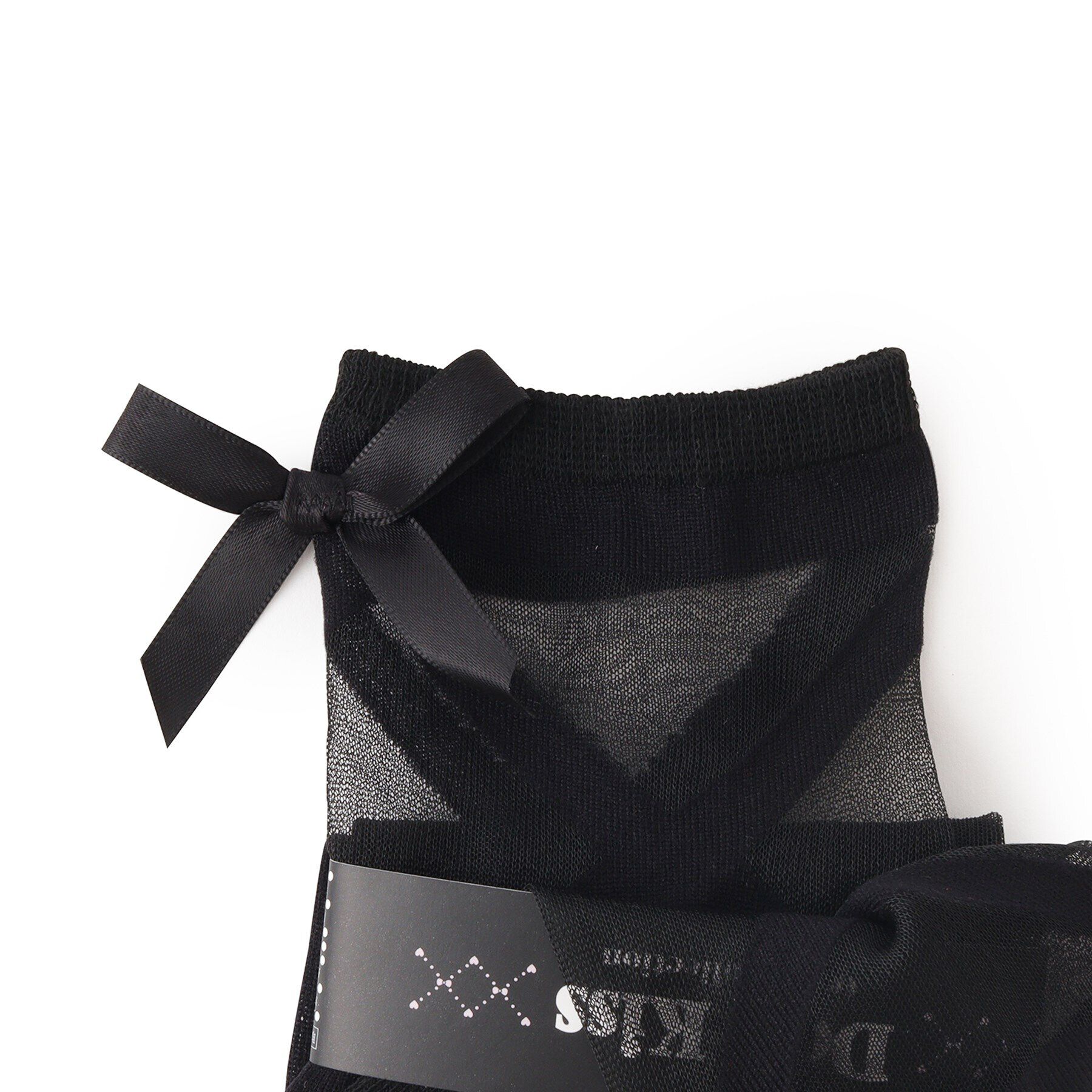 Doll Kiss「シースルーサテンリボンレースアップ柄」|ソックス|