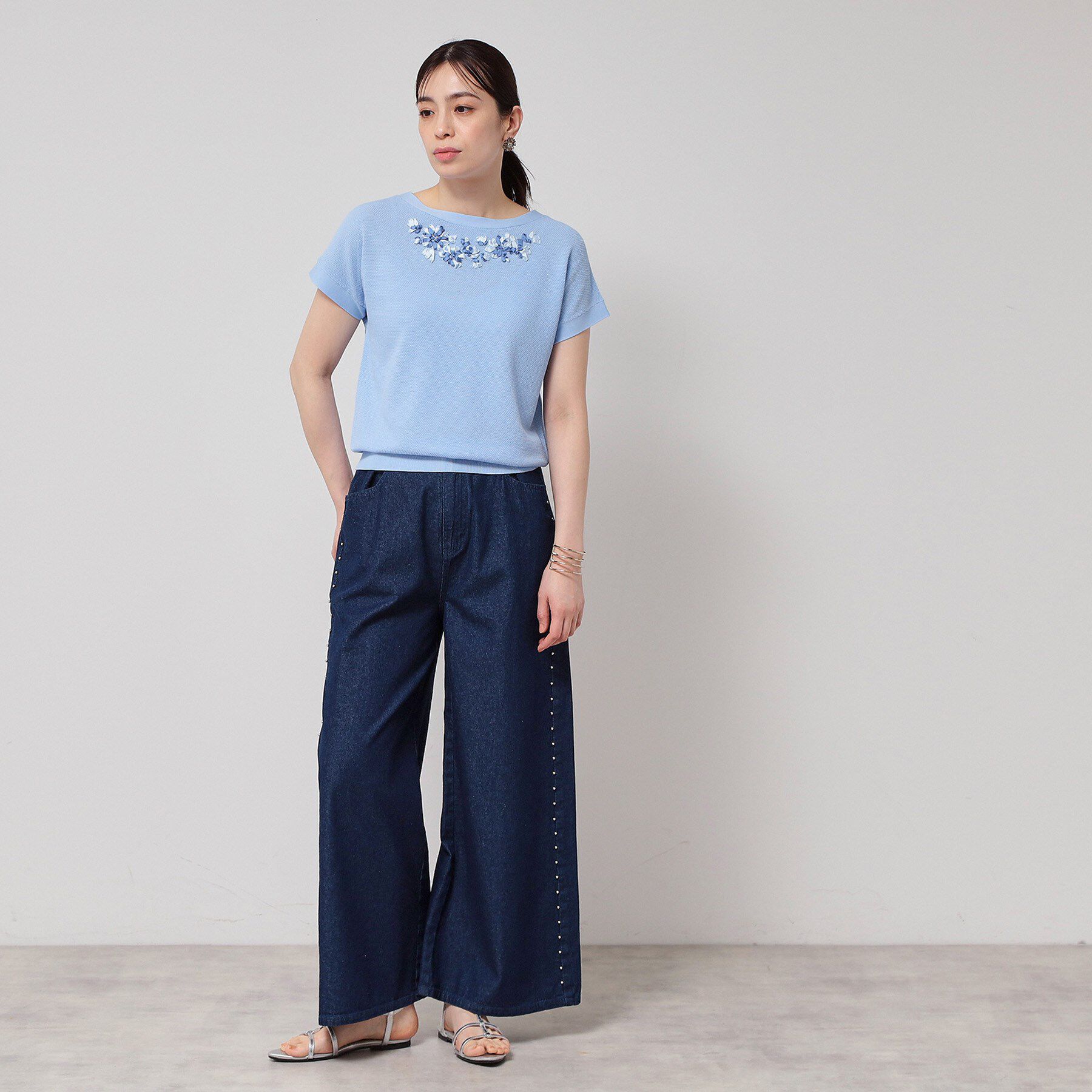 SunaUna「【SS～Lサイズ展開／手刺繍】クラフトニット」|ニット・セーター|