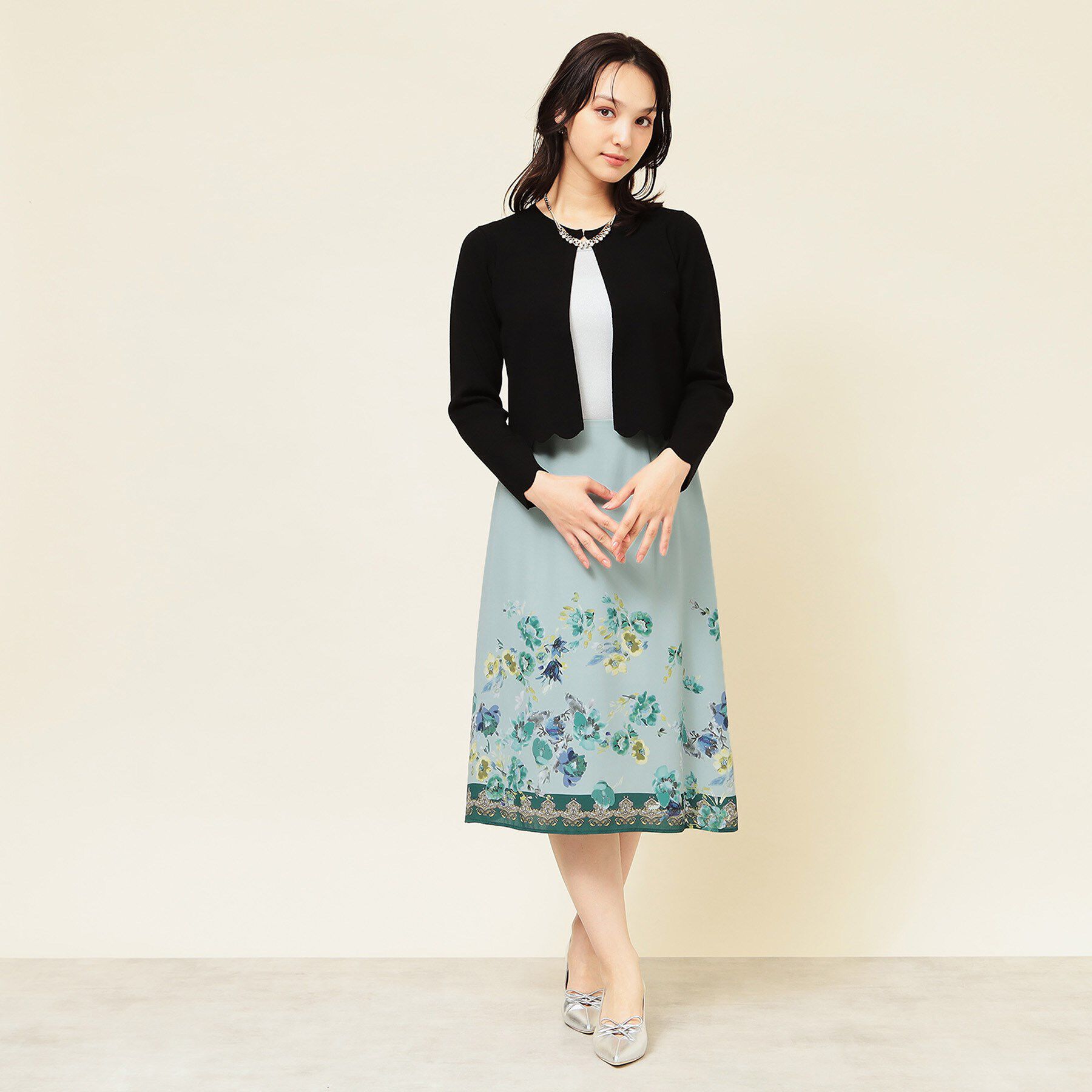 SunaUna「【4色展開／定番】スカラップボレロ」|カーディガン|