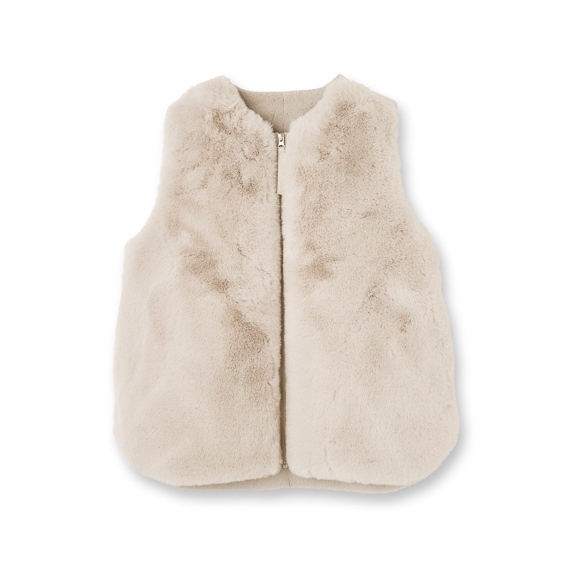 SunaUna「【3色展開】フェイクファーベスト」|ベスト・ジレ|