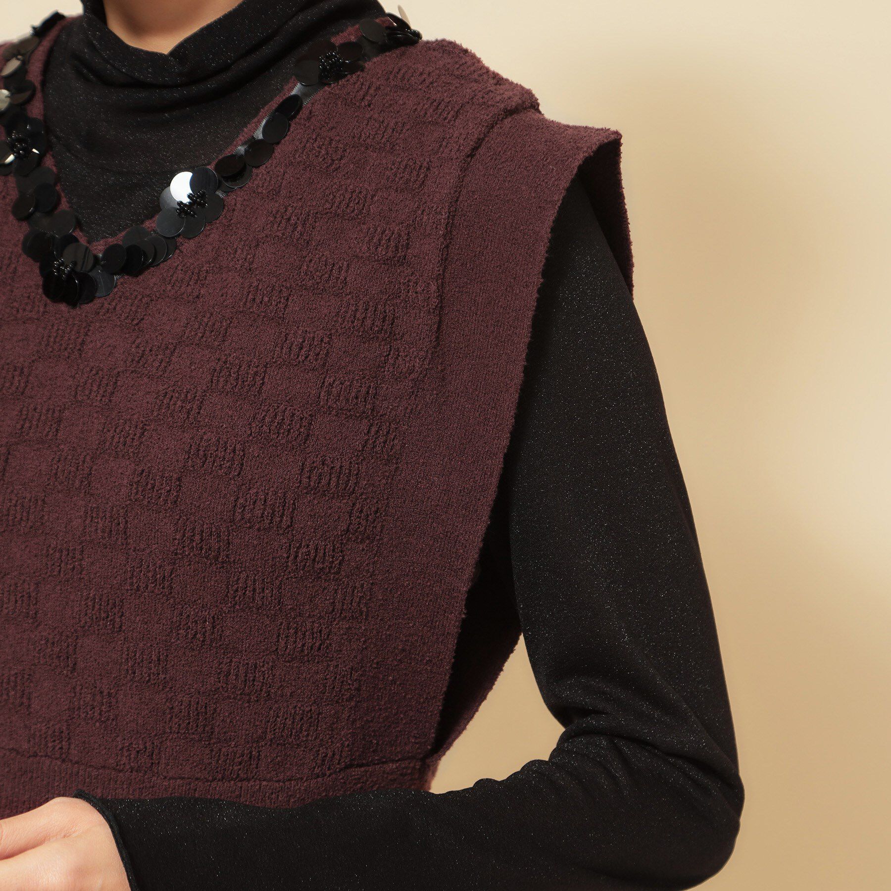 SunaUna「【COLLECTION LINE】スパンコール ニットワンピース」|ワンピース|