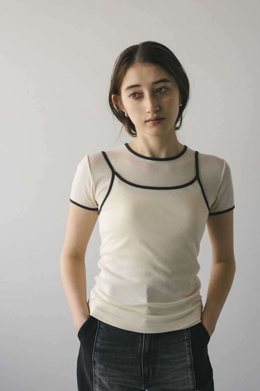 STYLEMIXER「バイカラーキャミセットトップ」|Tシャツ・カットソー|