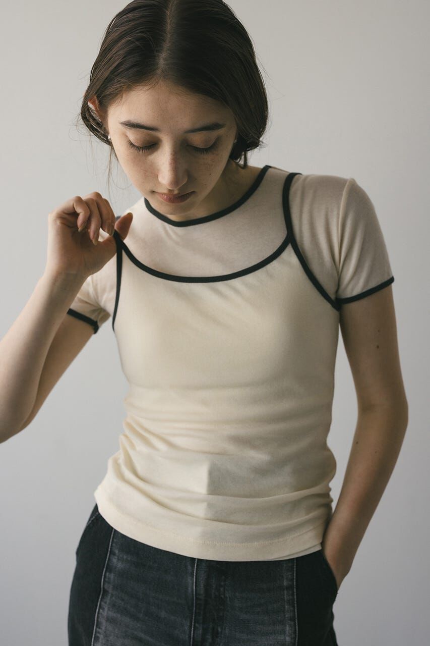 STYLEMIXER「バイカラーキャミセットトップ」|Tシャツ・カットソー|