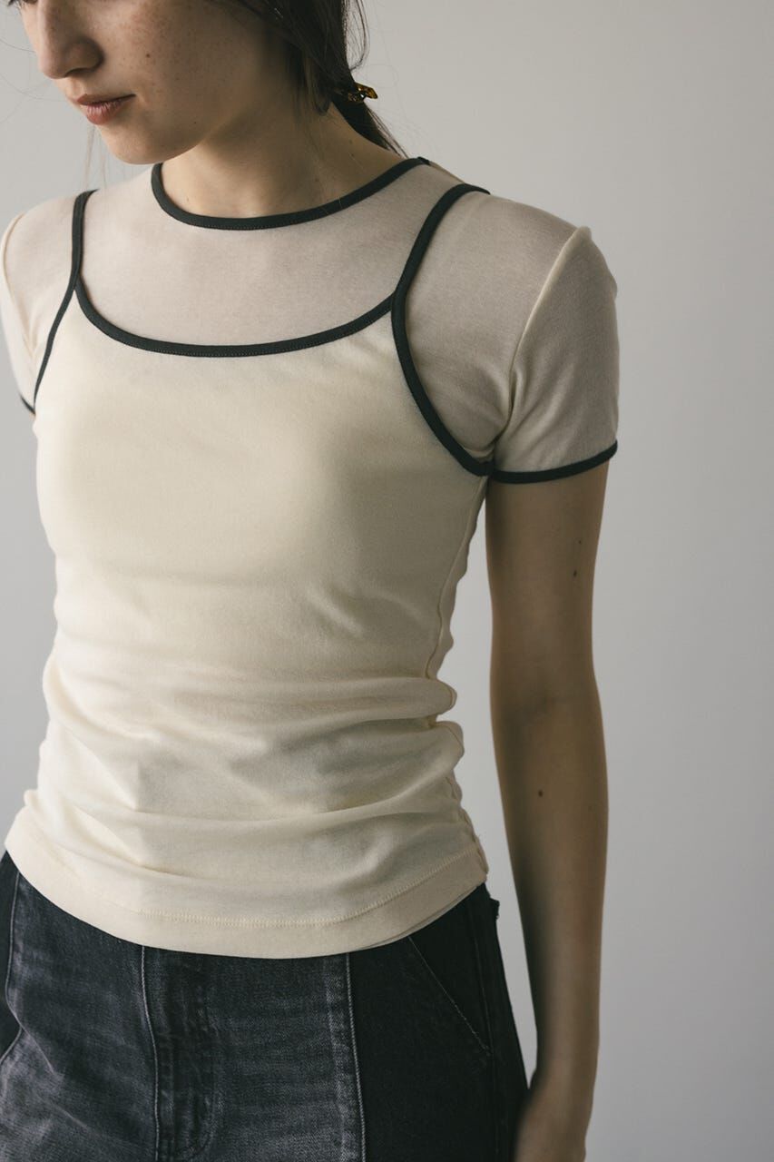 STYLEMIXER「バイカラーキャミセットトップ」|Tシャツ・カットソー|