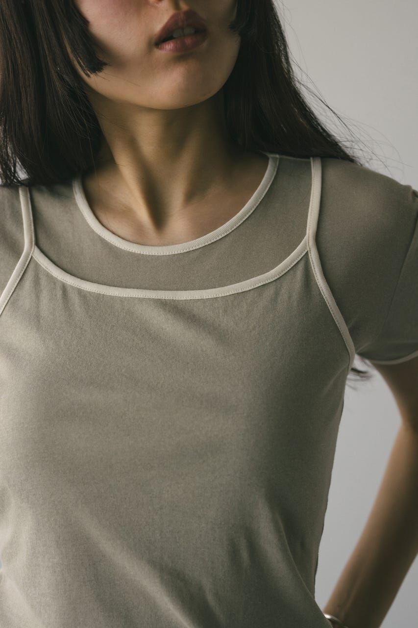 STYLEMIXER「バイカラーキャミセットトップ」|Tシャツ・カットソー|