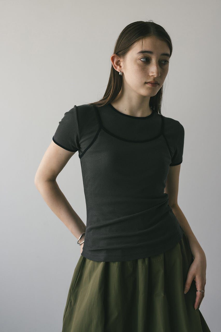 STYLEMIXER「バイカラーキャミセットトップ」|Tシャツ・カットソー|