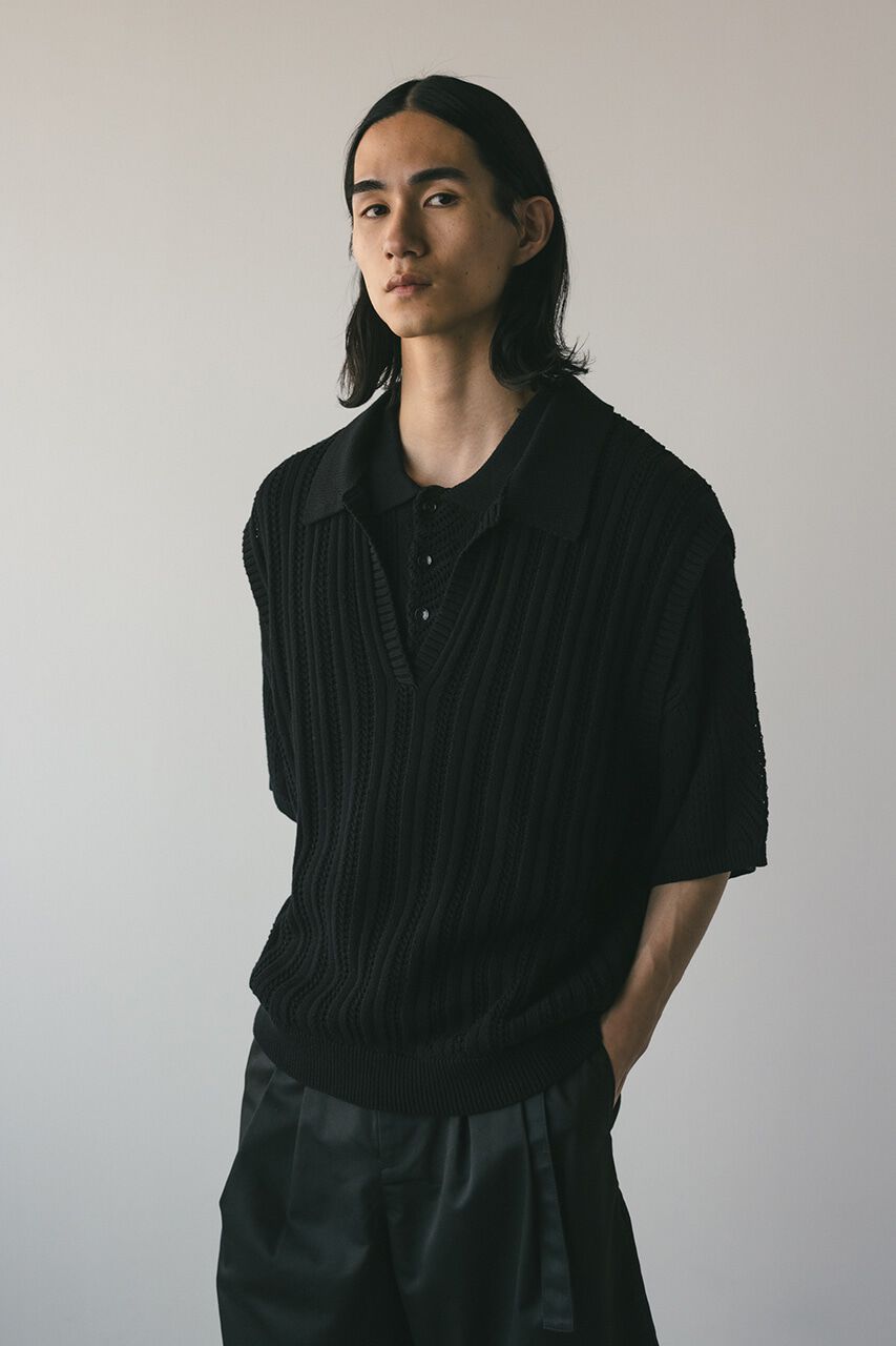 STYLEMIXER「クロシェニットポロ」|ニット・セーター|