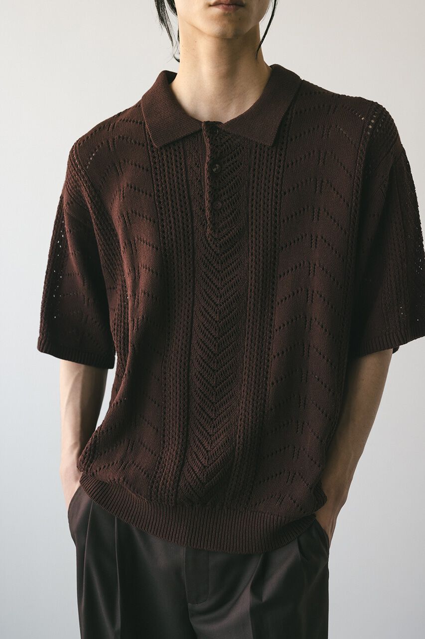 STYLEMIXER「クロシェニットポロ」|ニット・セーター|