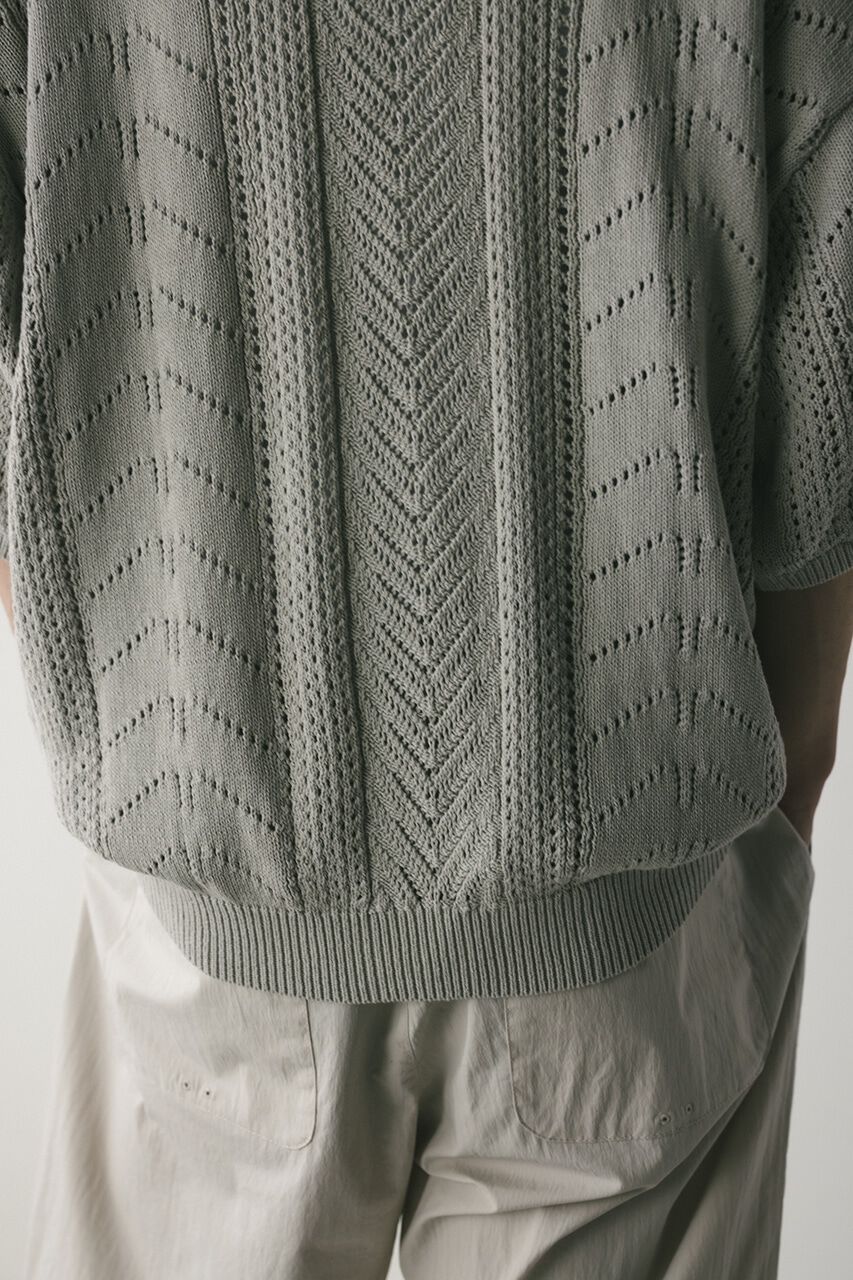 STYLEMIXER「クロシェニットポロ」|ニット・セーター|