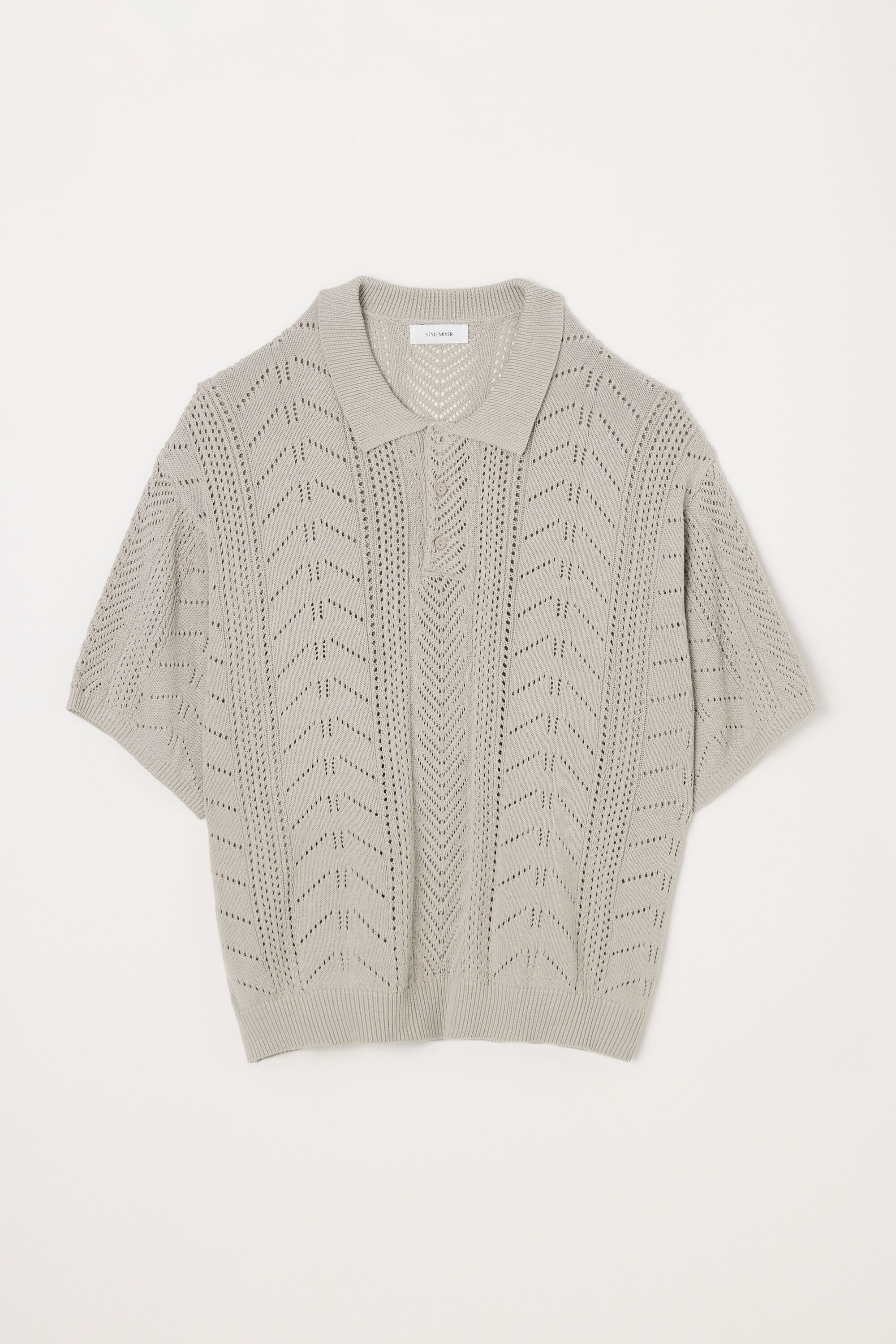 STYLEMIXER「クロシェニットポロ」|ニット・セーター|