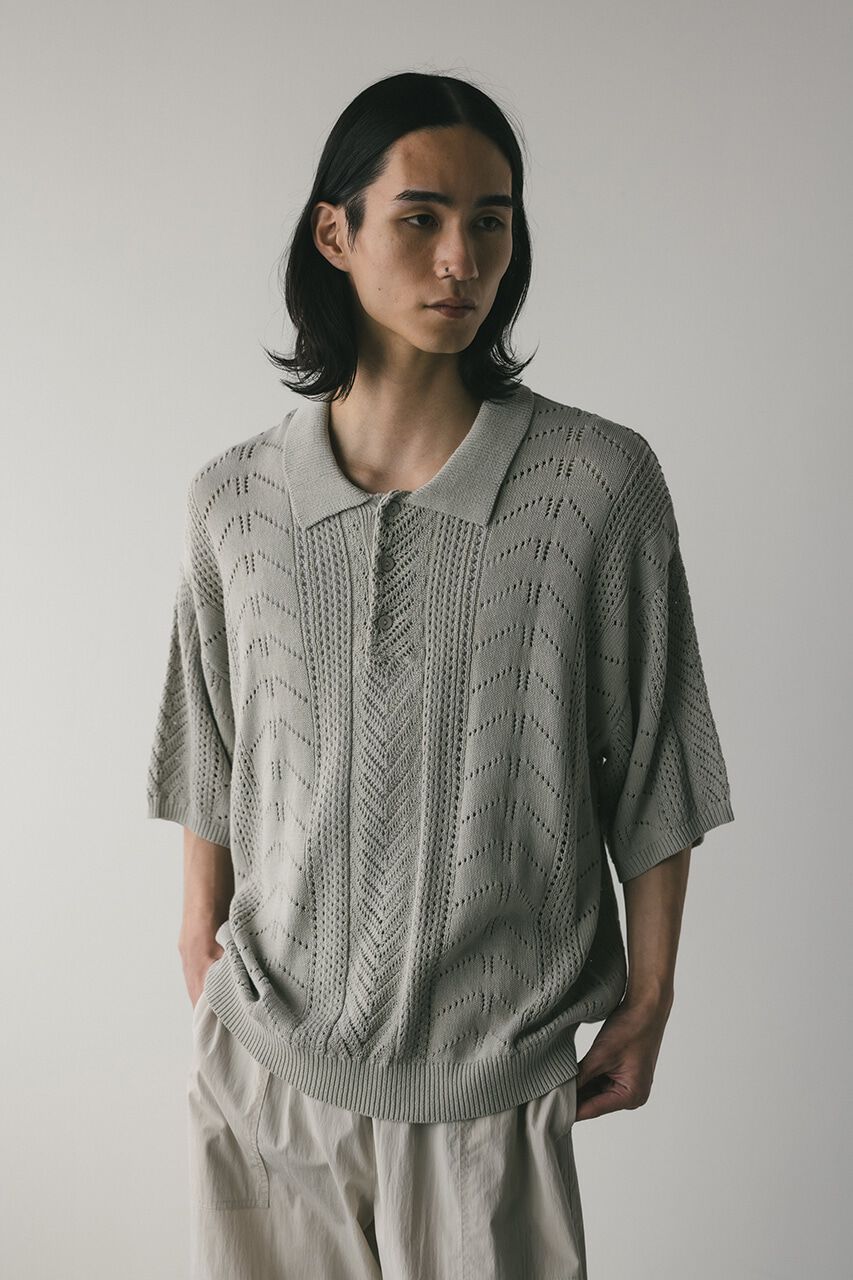 STYLEMIXER「クロシェニットポロ」|ニット・セーター|