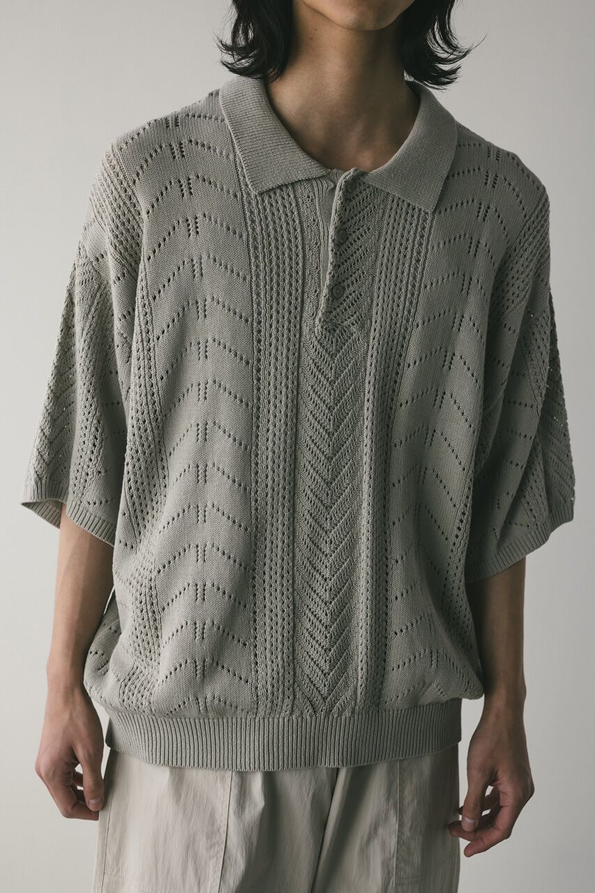 STYLEMIXER「クロシェニットポロ」|ニット・セーター|