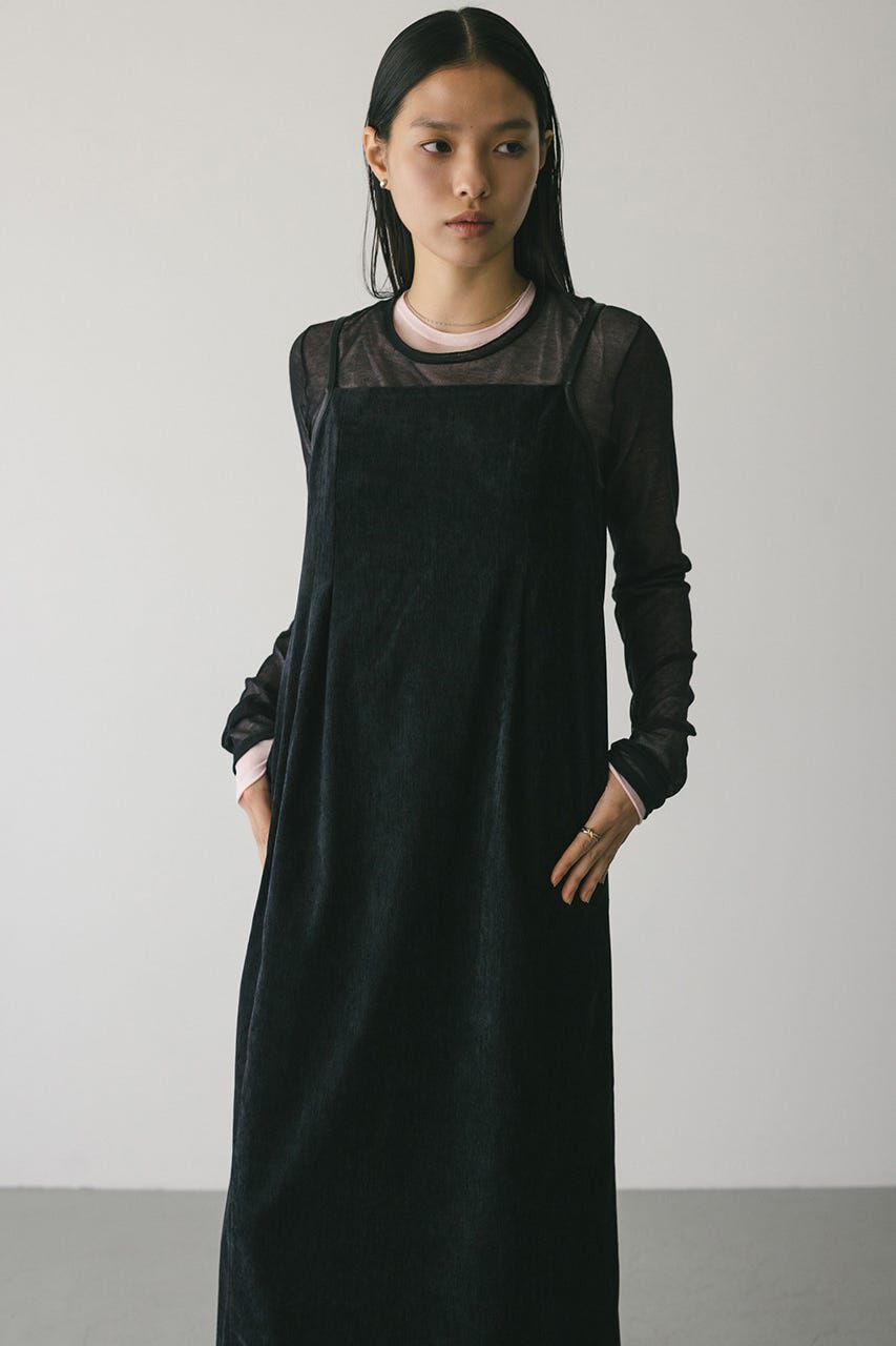 STYLEMIXER「パイピングベロアキャミワンピース」|ワンピース|