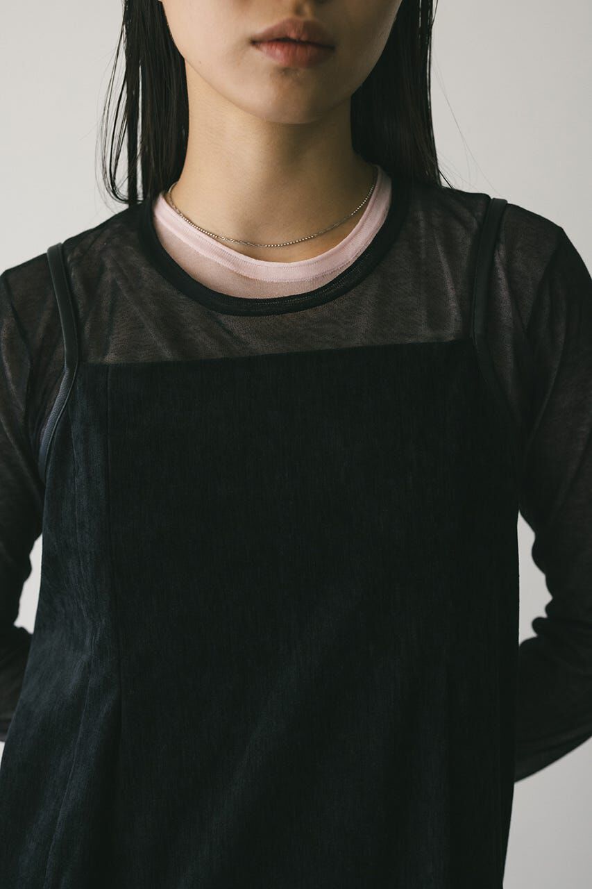 STYLEMIXER「パイピングベロアキャミワンピース」|ワンピース|