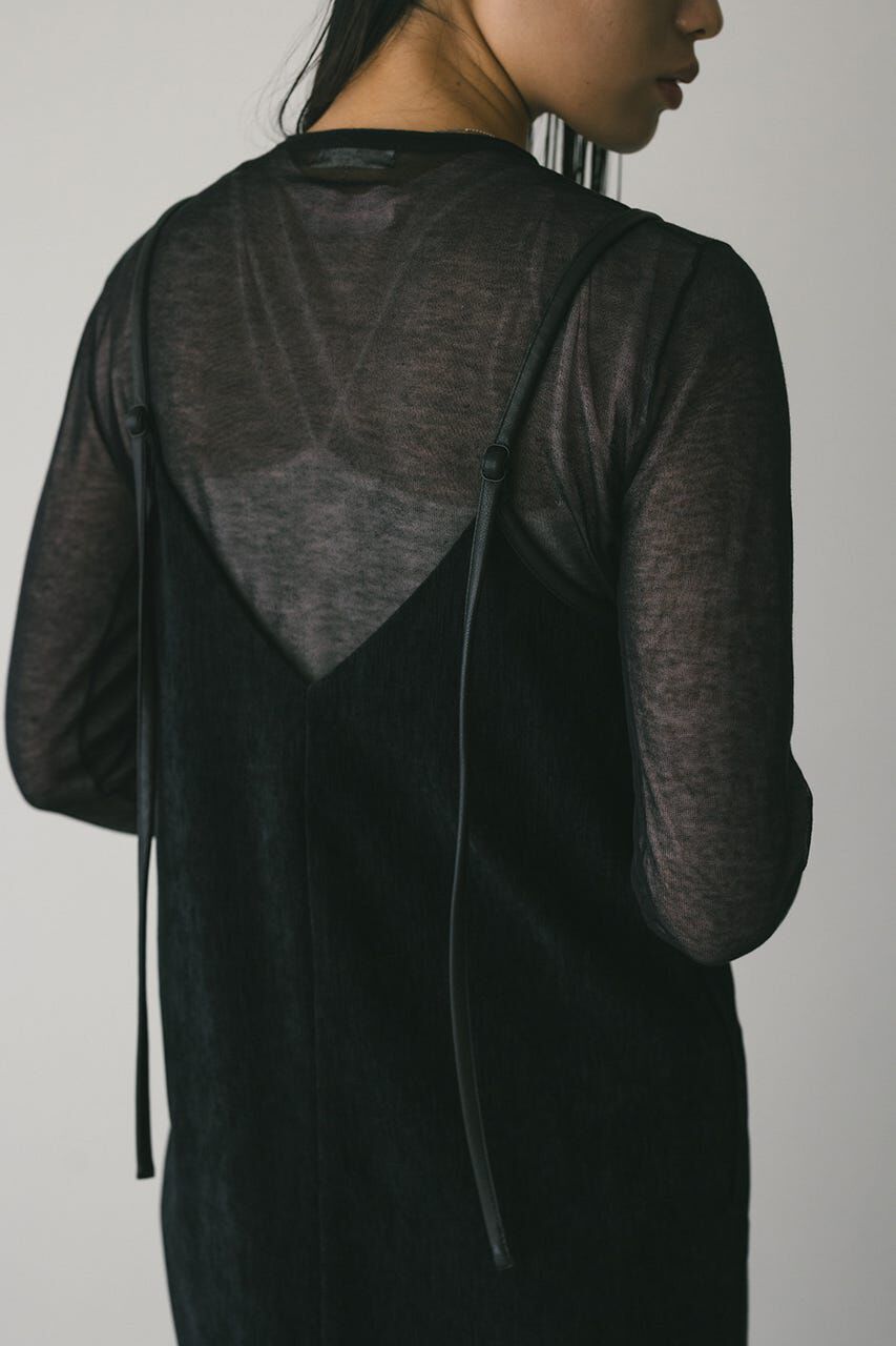 STYLEMIXER「パイピングベロアキャミワンピース」|ワンピース|