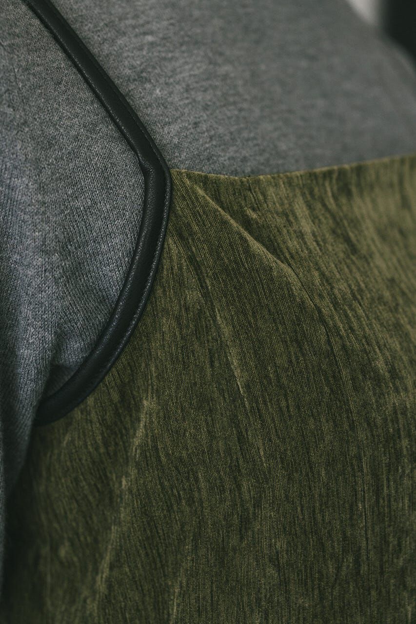 STYLEMIXER「パイピングベロアキャミワンピース」|ワンピース|