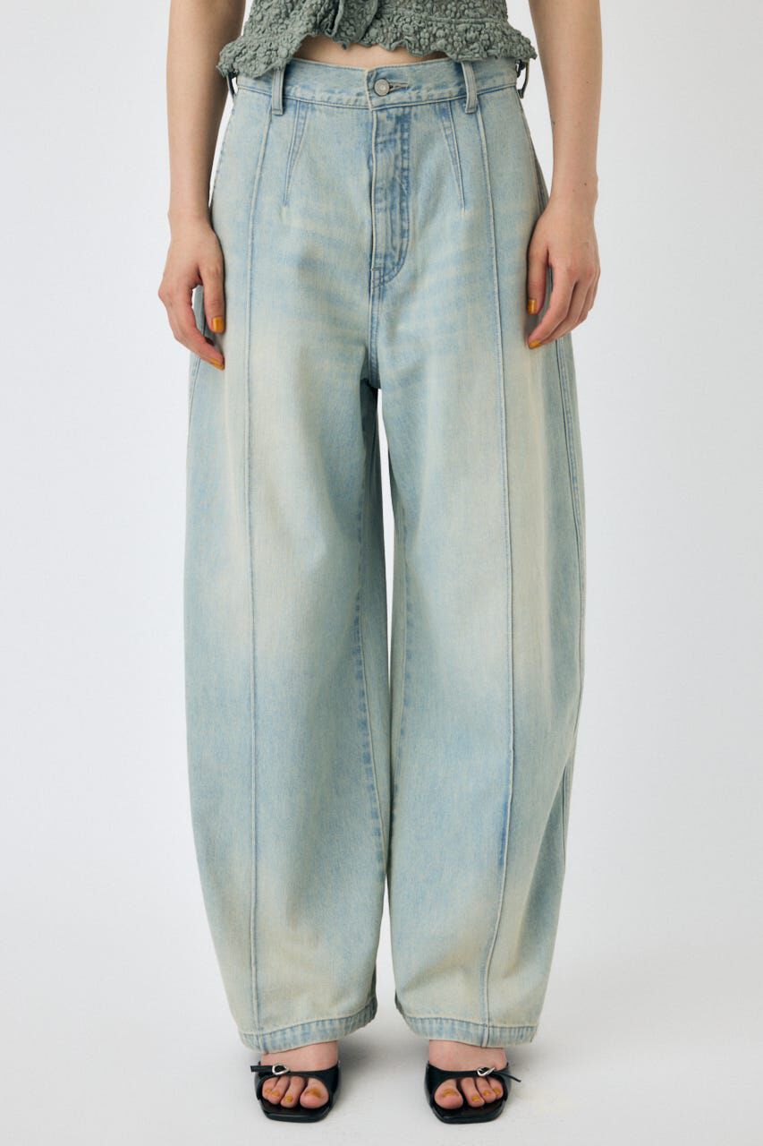 MOUSSY「PIN TUCK COCOON STRAIGHT」|デニム|