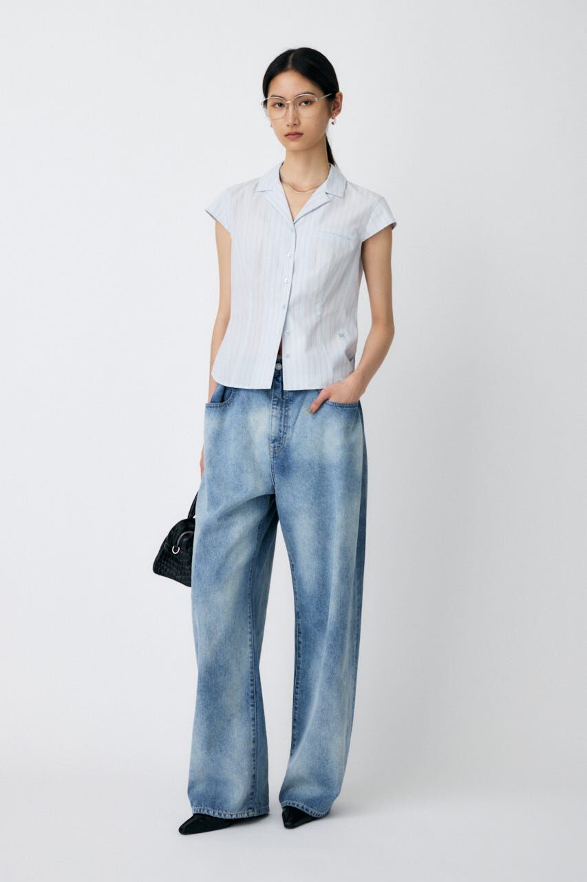 MOUSSY「MICRO SLEEVE SHIRT ブラウス」|シャツ・ブラウス|