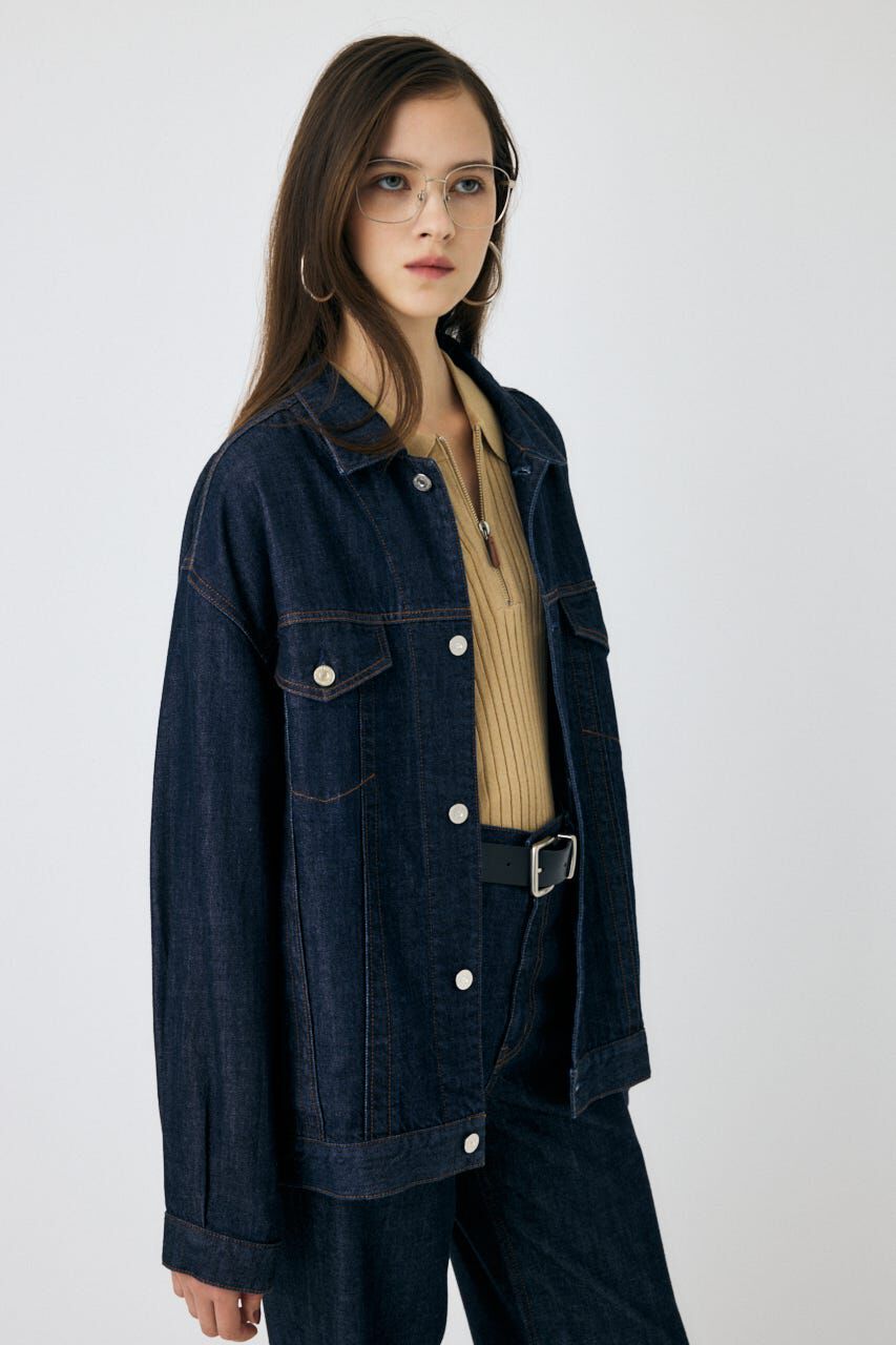 MOUSSY「TENCEL(TM) DENIM  OVER ジャケット」|デニムジャケット|