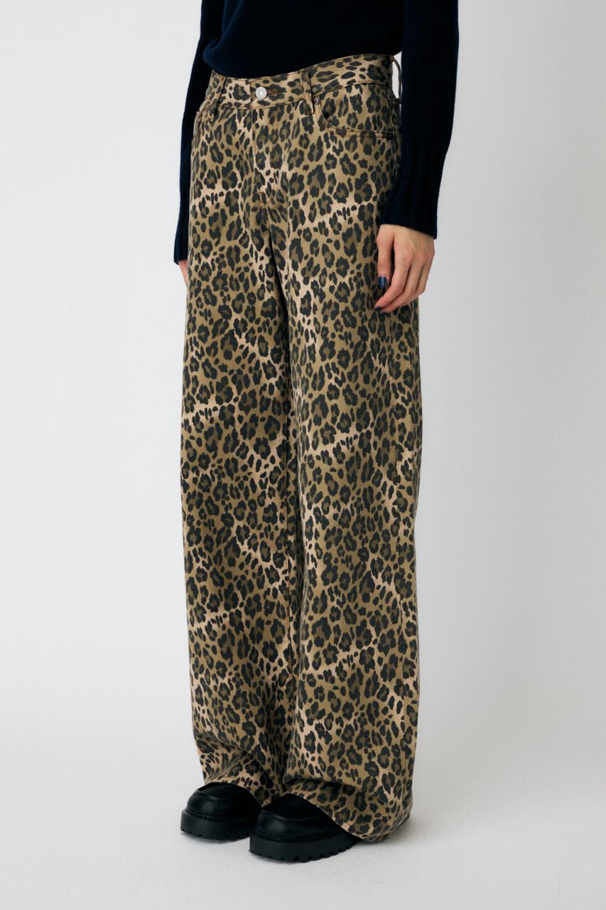 MOUSSY「LEO PRNTED WIDE ストレート」|デニム|
