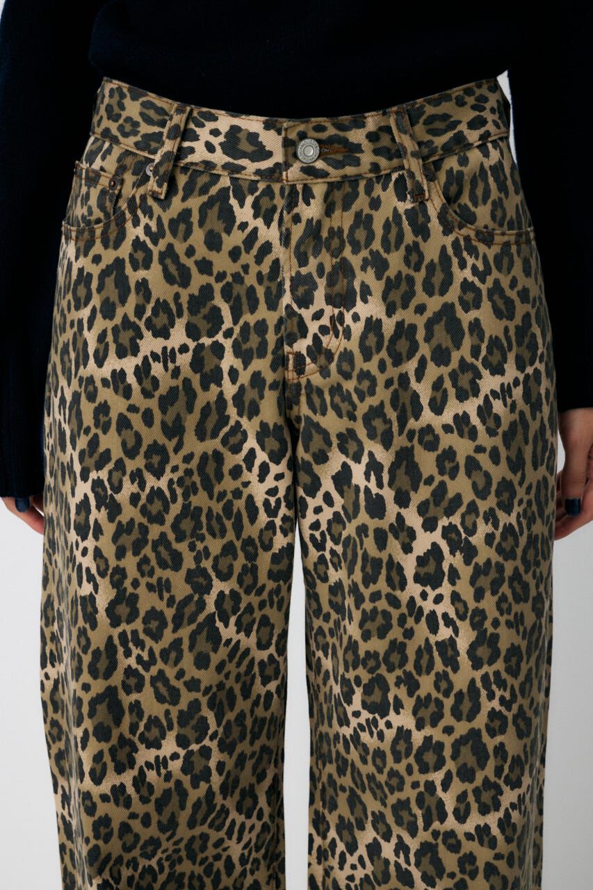 MOUSSY「LEO PRNTED WIDE ストレート」|デニム|